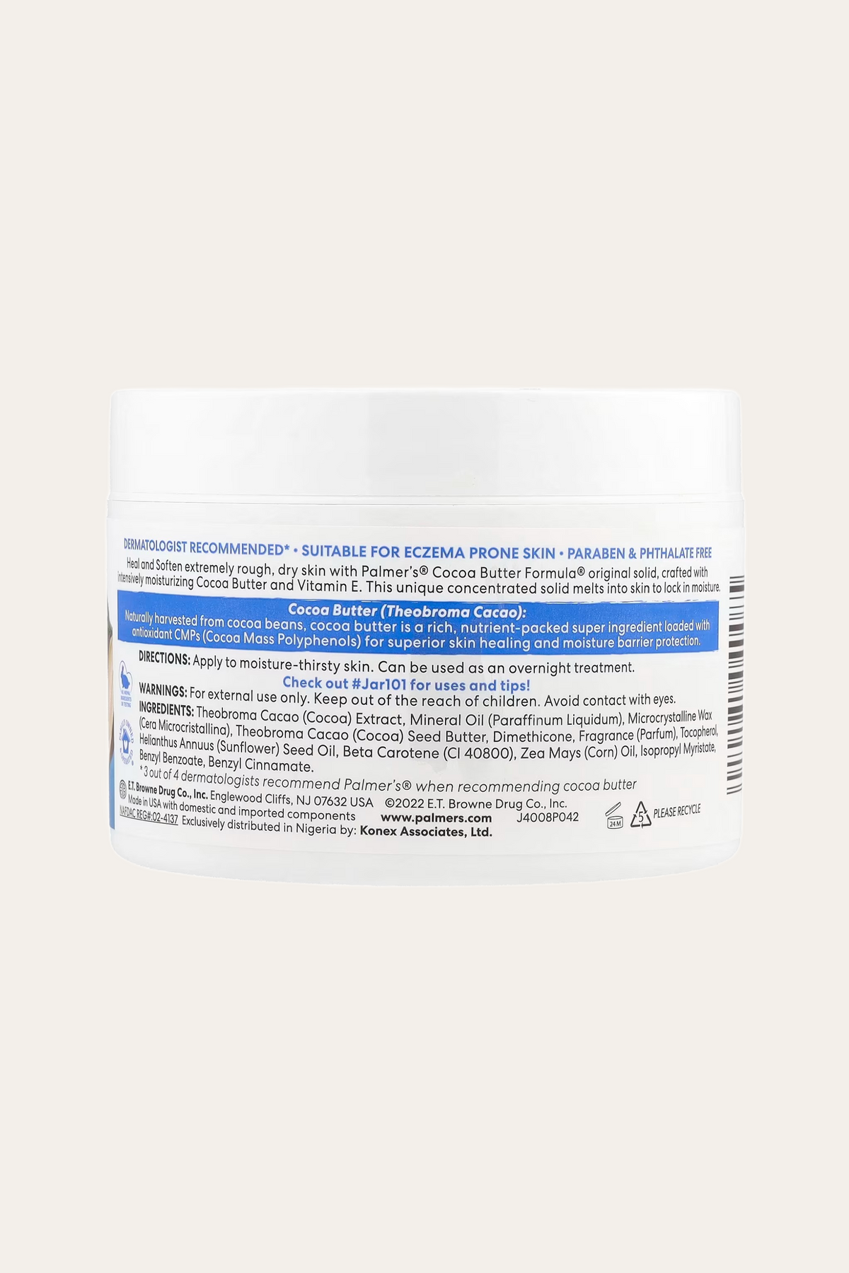 Palmer's Cocoa Butter Formula Solid Lotion with Vitamin E 7.25 Oz