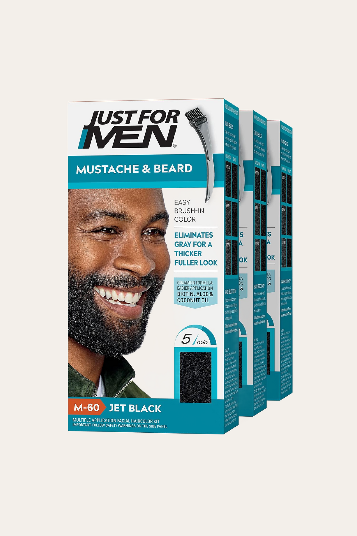 Just For Men  Mustache & Beard, Beard Dye with Brush Included, Pack of 1