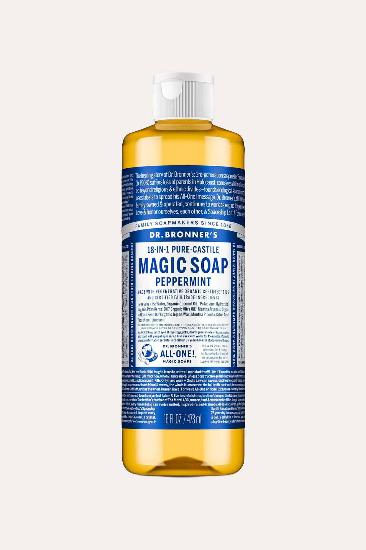 Dr. Bronner's Peppermint Pure-Castile Liquid Soap