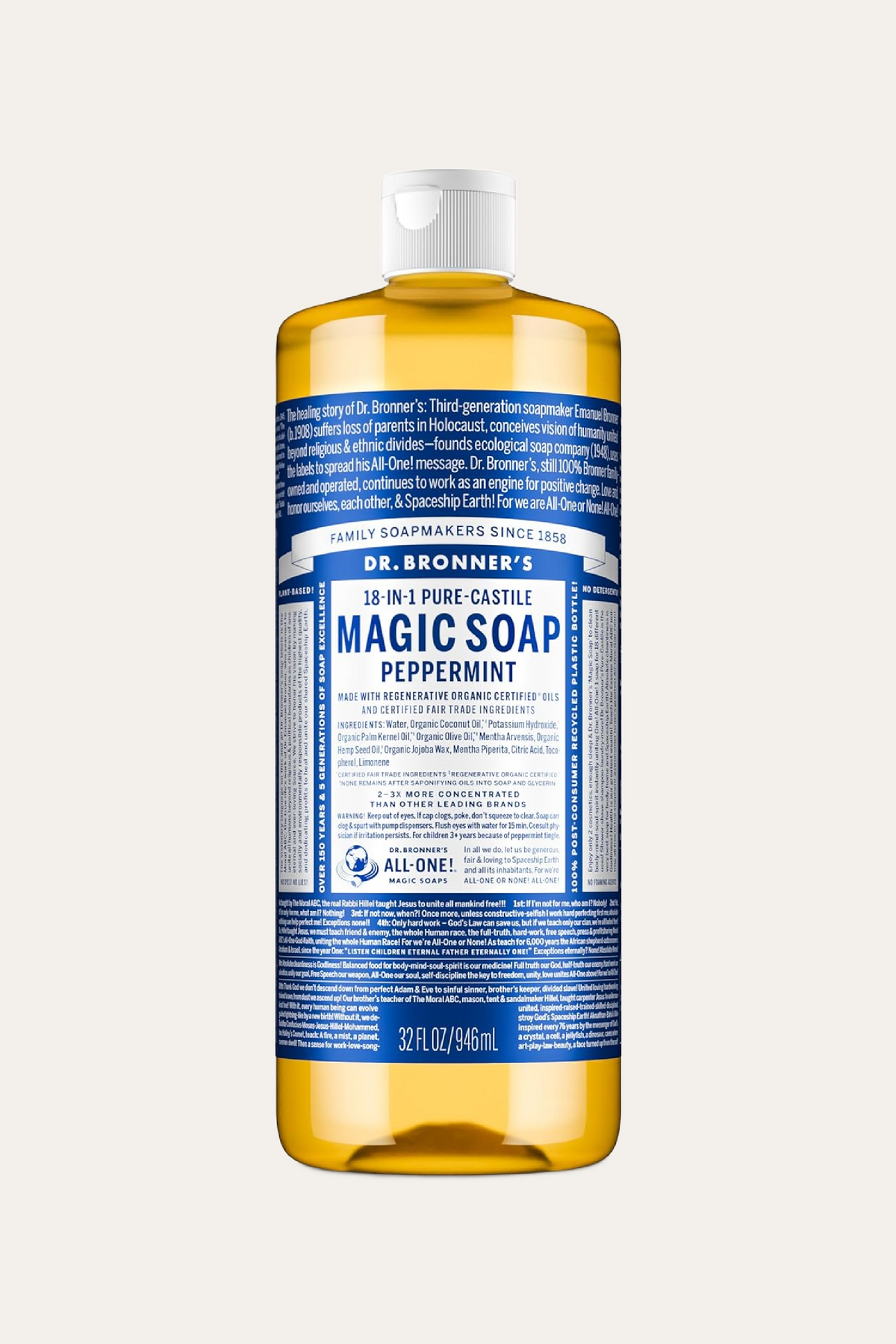 Dr. Bronner's Peppermint Pure-Castile Liquid Soap