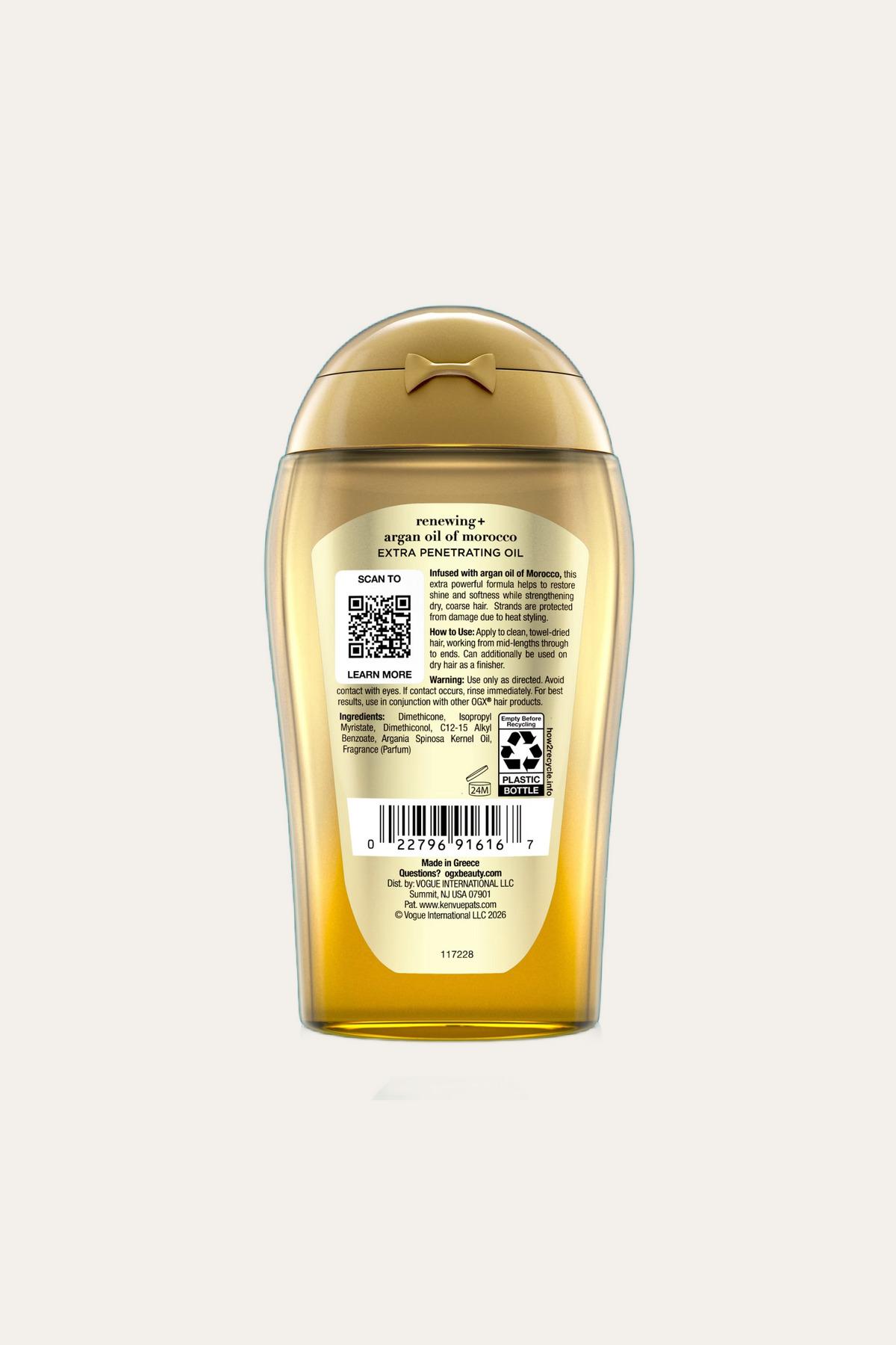 Ogx Argan Oil of Morocco Extra Penetrating Oil 3.3 Oz