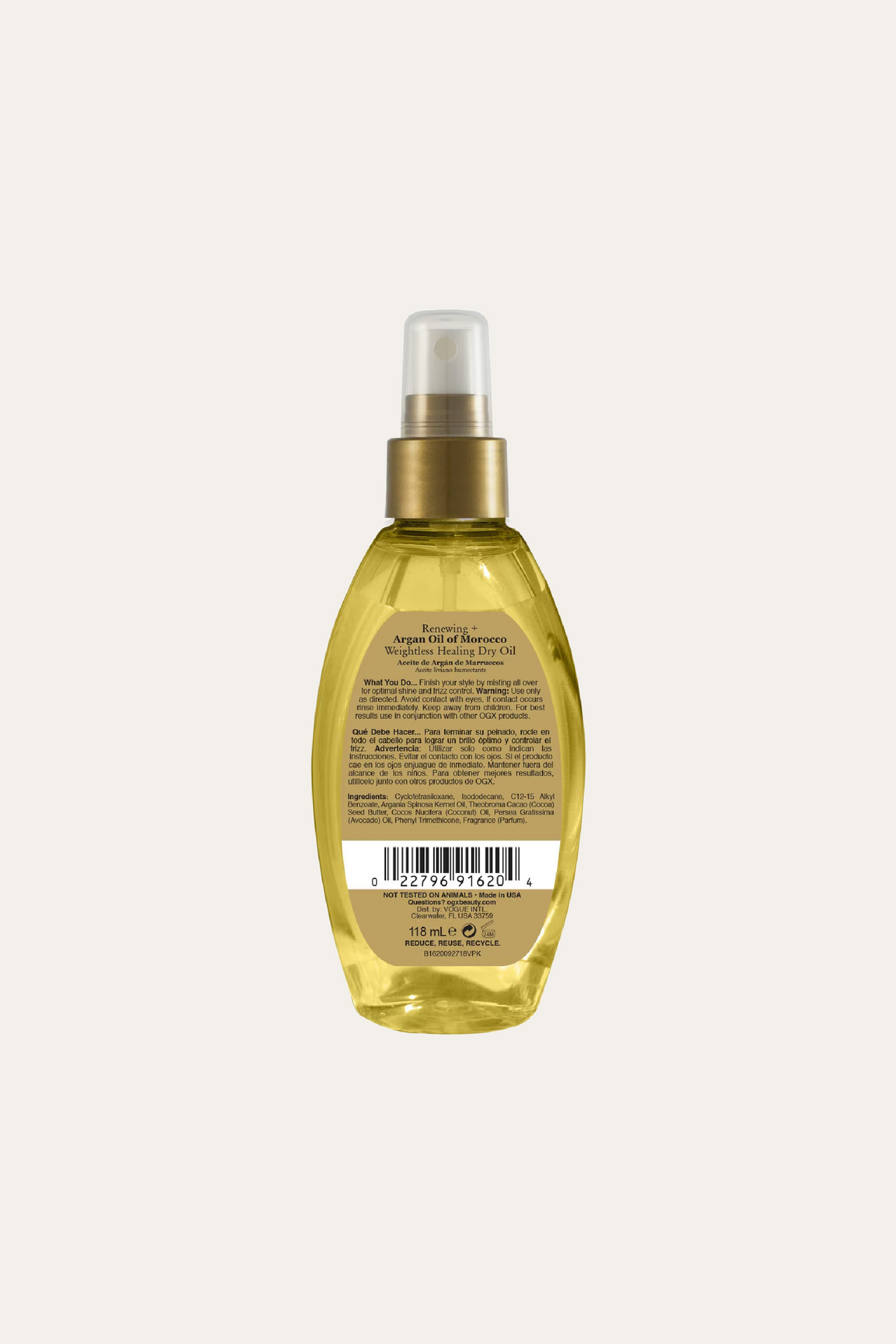 Ogx Argan Oil of Morocco Weightless Healing Dry Oil Mist 4 Oz