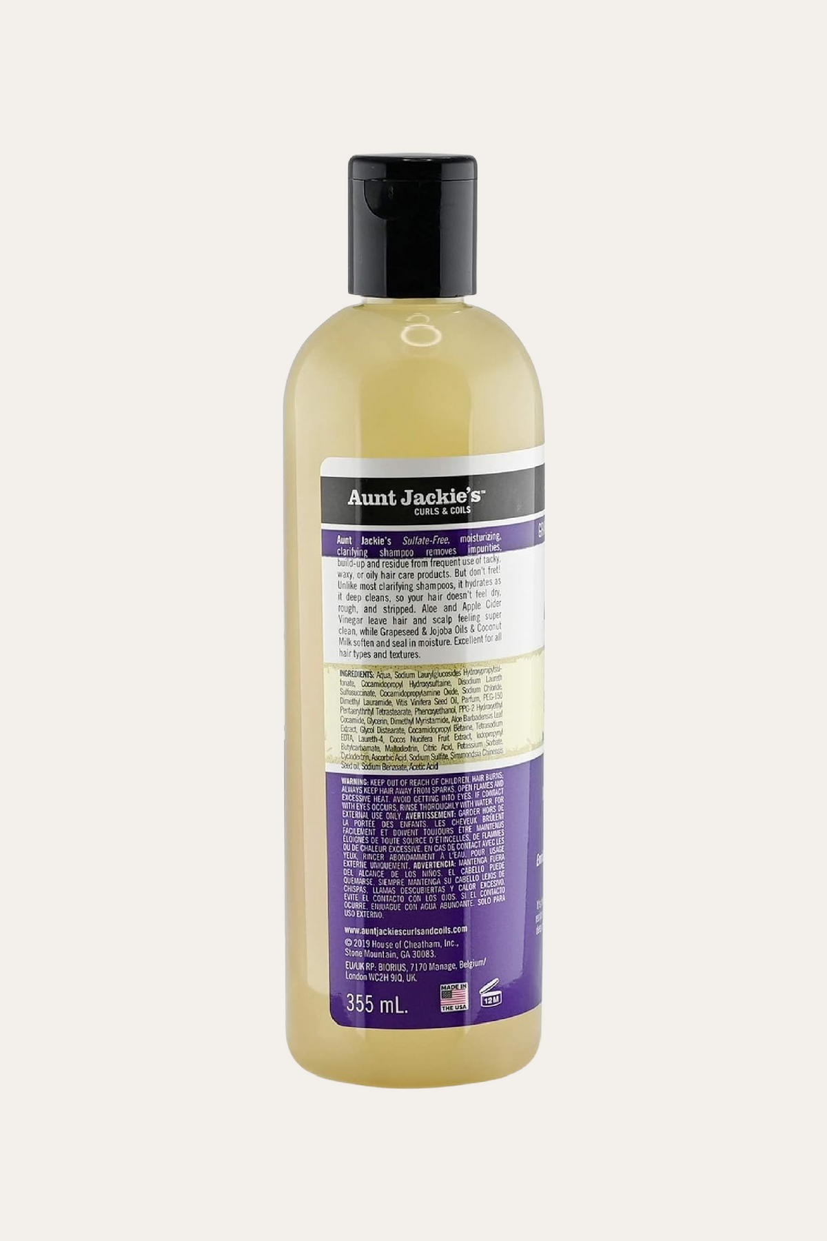 Aunt Jackie's Power Wash Intense Moisture Clarifying Shampoo 12 Oz