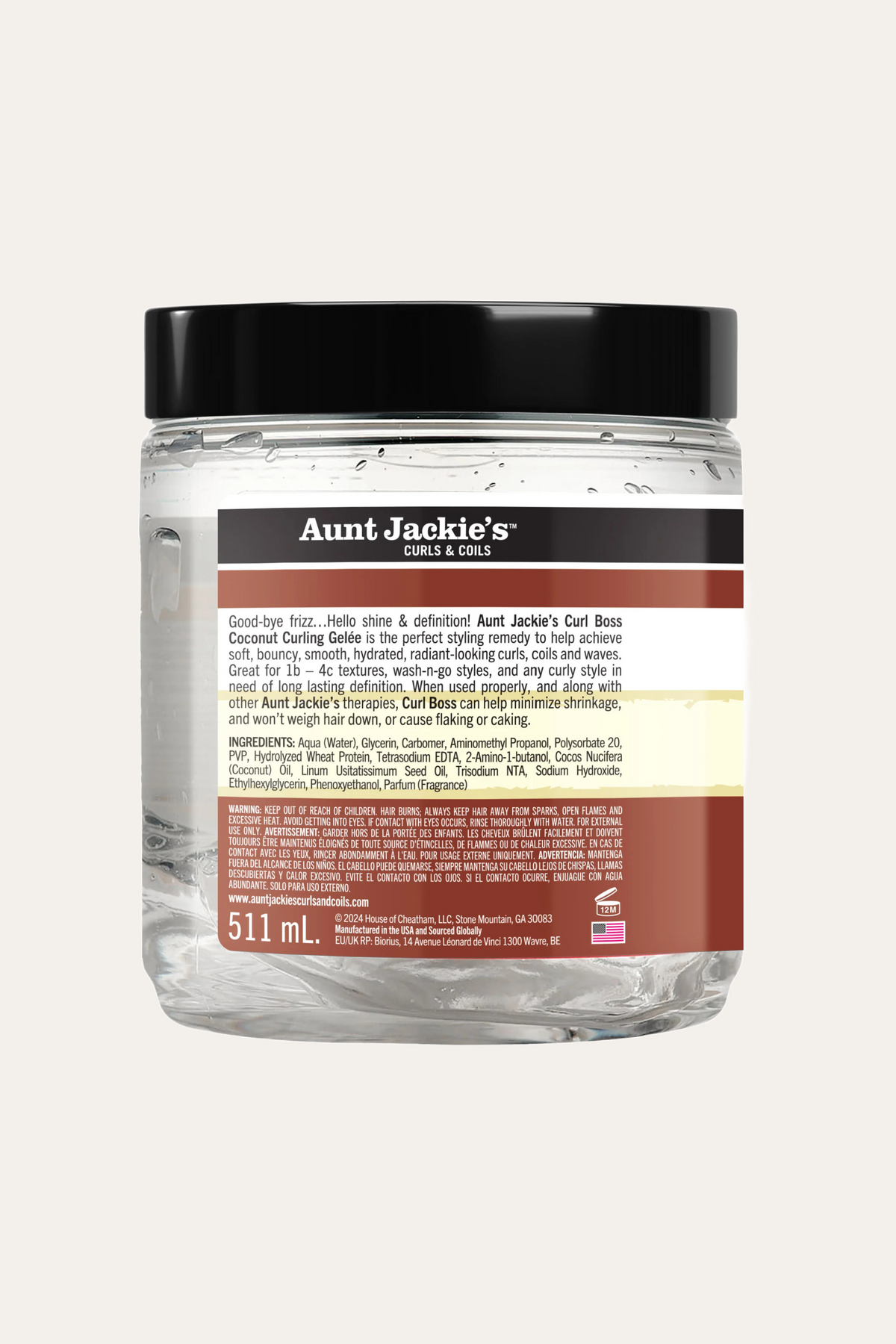 Aunt Jackie's Curl Boss Coconut Curling Gelée 15 Oz