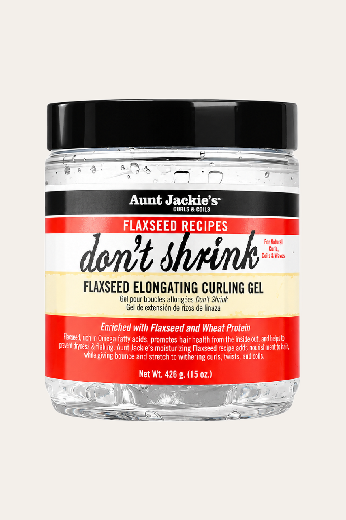 Aunt Jackie's Flaxseed Don't Shrink Curling Gel - 15 Oz
