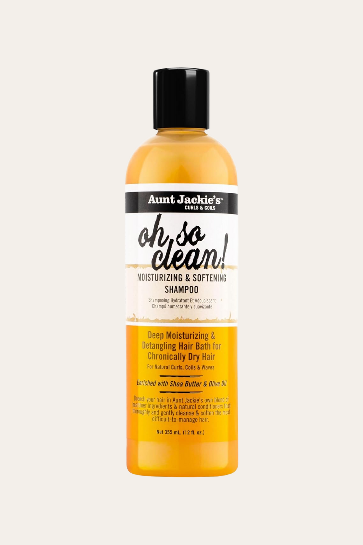 Aunt Jackie's Oh So Clean! Moisturizing & Softening Shampoo 12 Oz