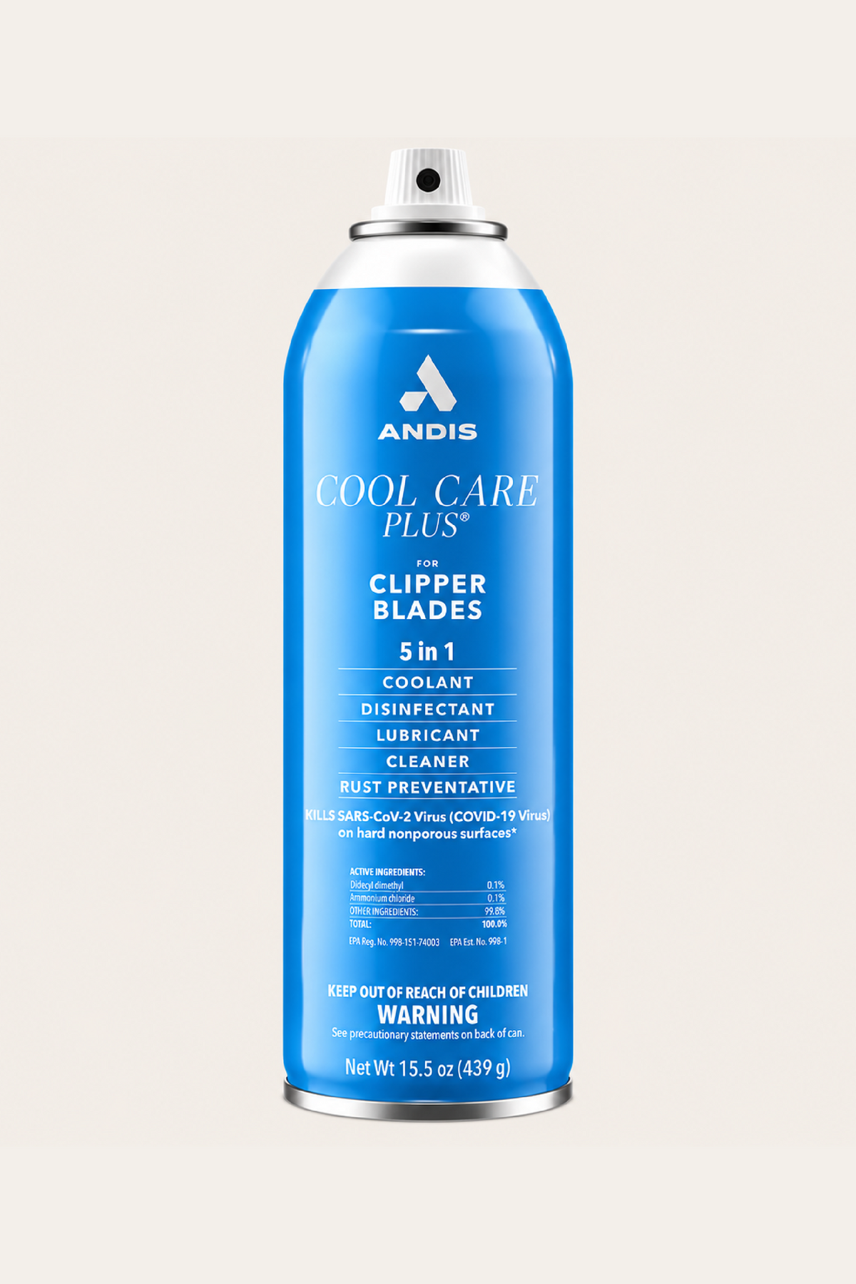 Andis 12750 Cool Care Plus 5-in-1 Clipper Spray 15.5 Oz