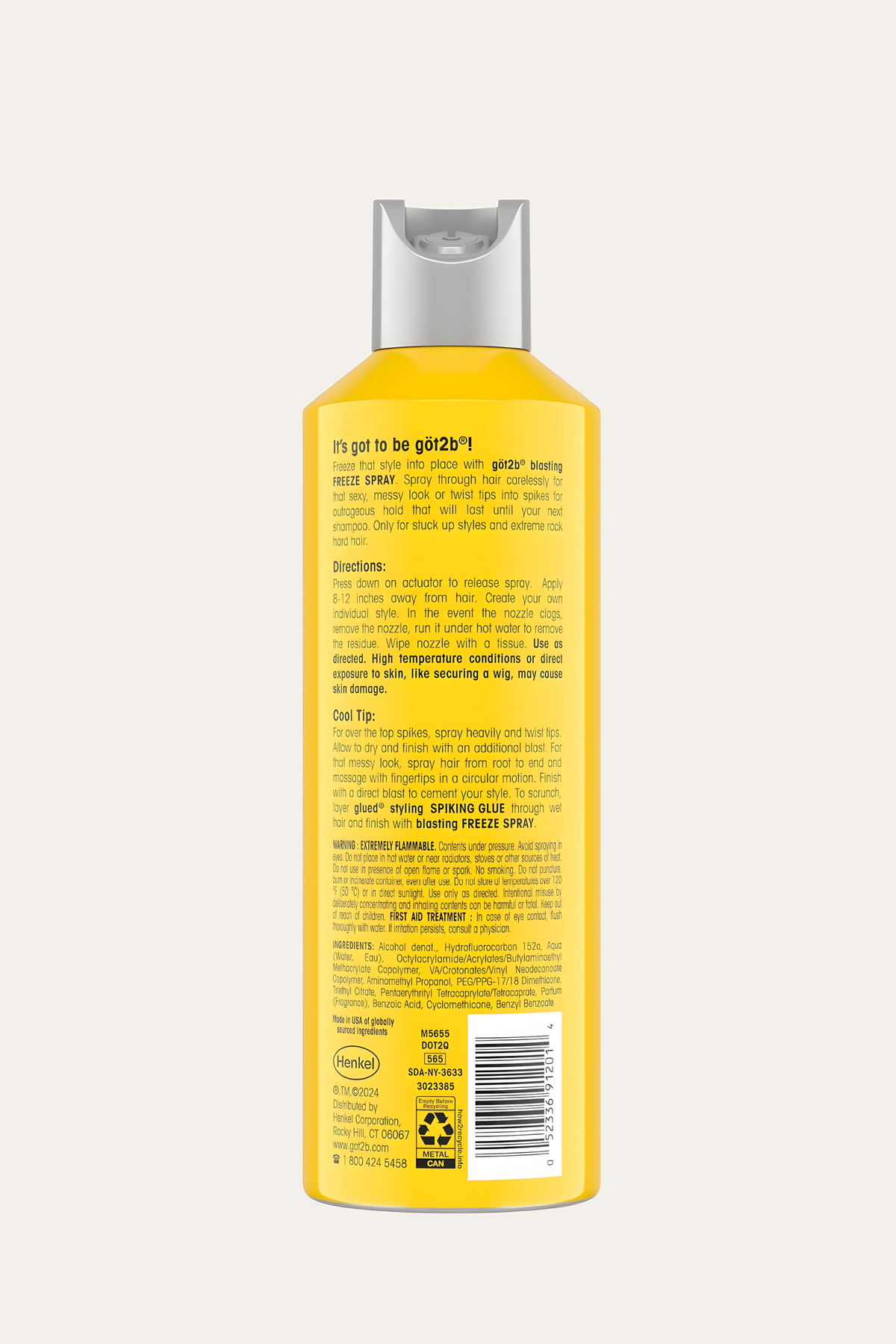 Got2B Glued Blasting Freeze Hair Spray 12 oz
