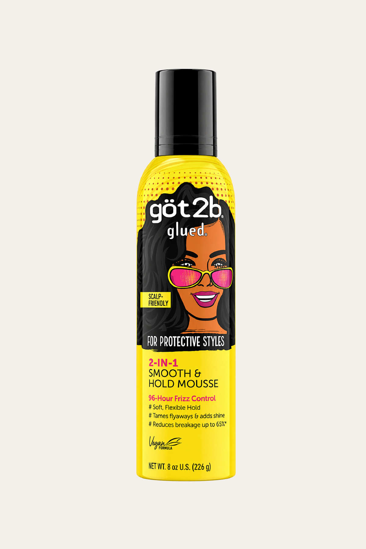 Got2B Glued 2 in 1 Smooth And Hold  Mousse 8 Oz