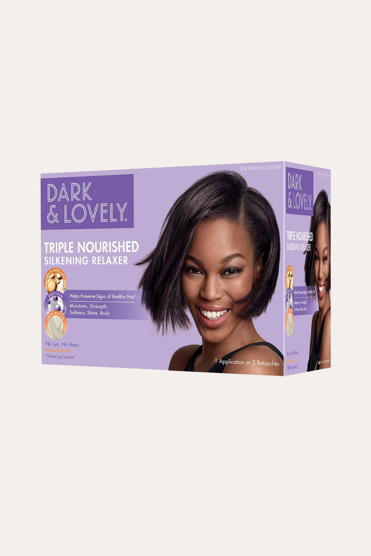 Dark And Lovely Triple Nourished Silkening No-Lye Relaxer - Super
