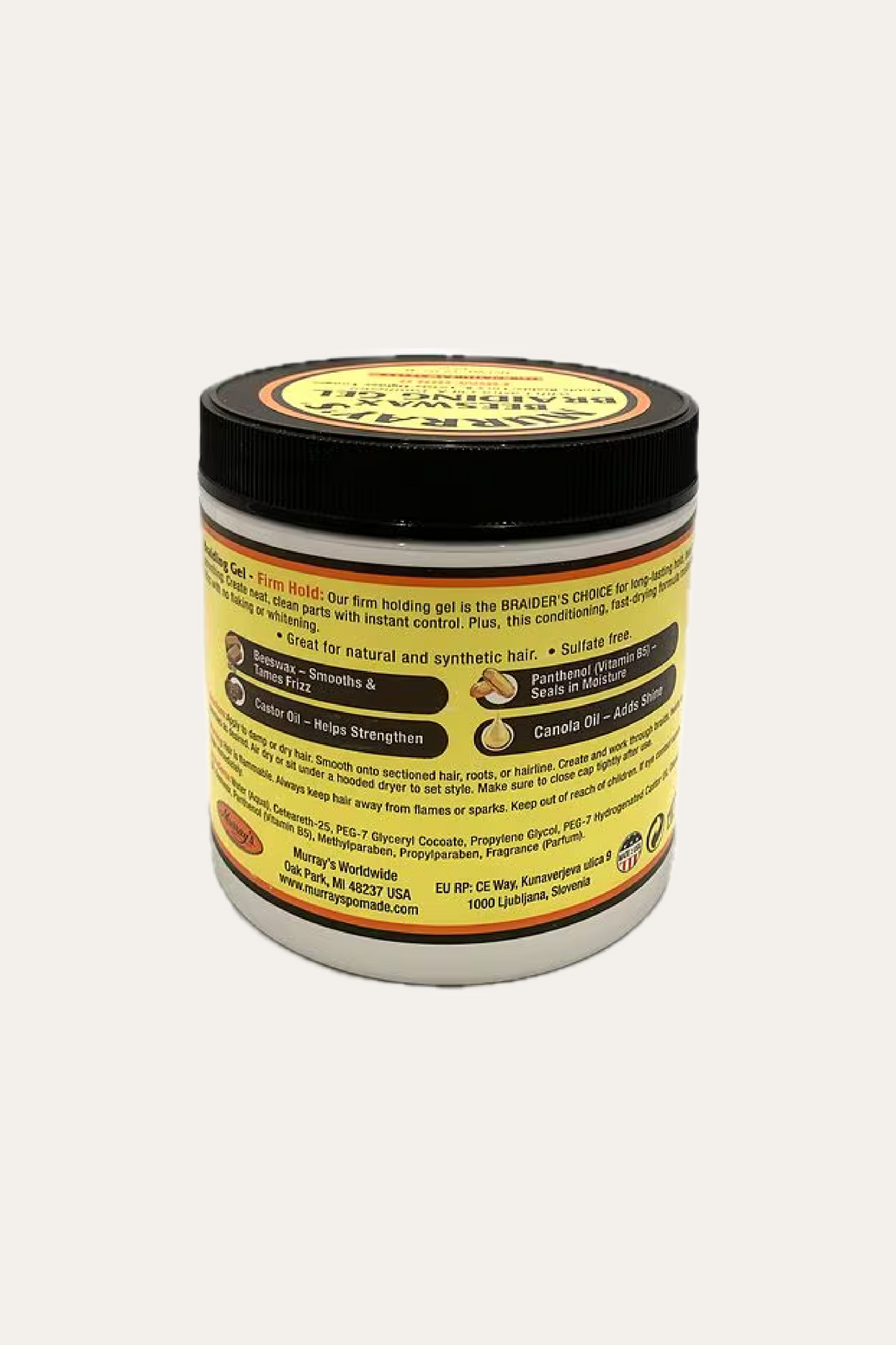 Murray's Beeswax Braiding Gel Firm Hold 12 Oz