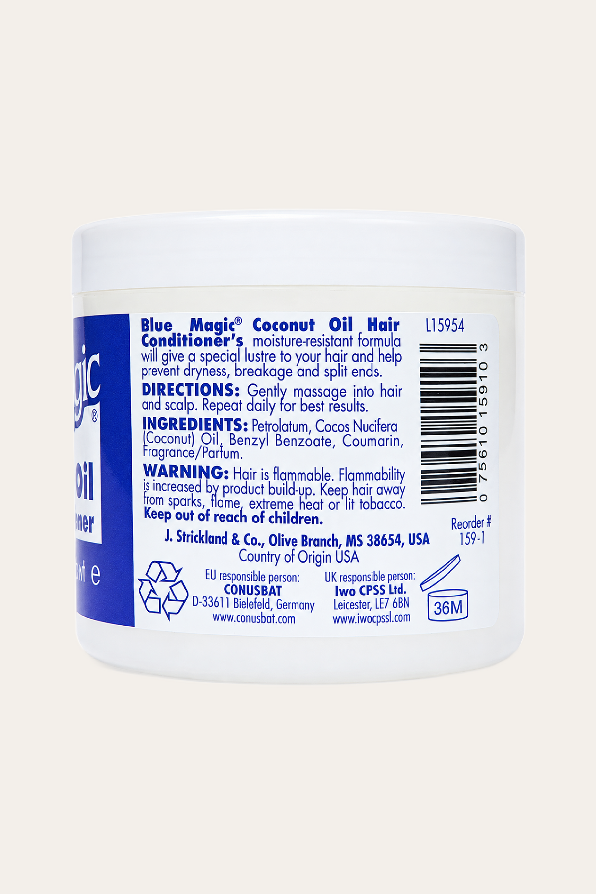 Blue Magic Coconut Oil Hair Conditioner 12 Oz
