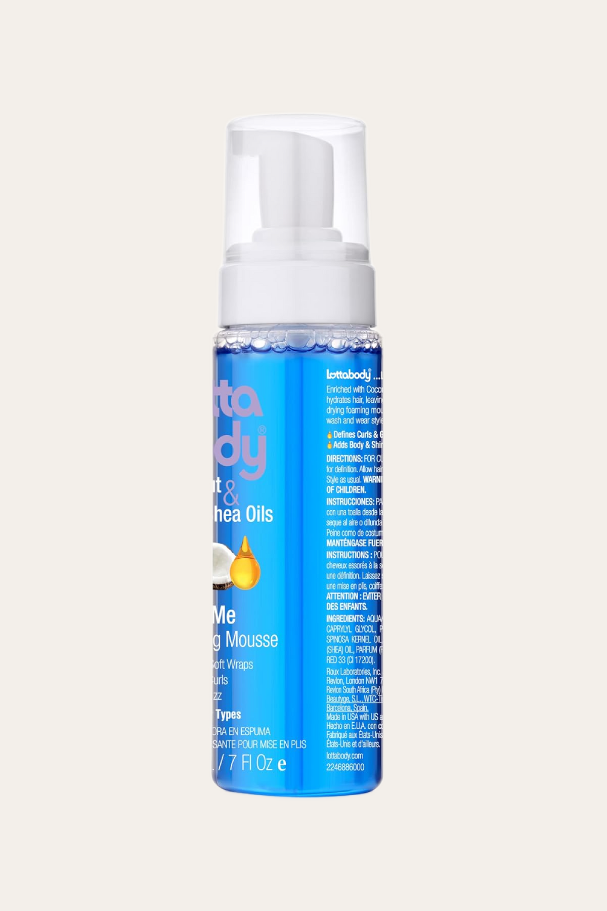 Lottabody Coconut & Shea Wrap Me Foaming Mousse, 7 Oz