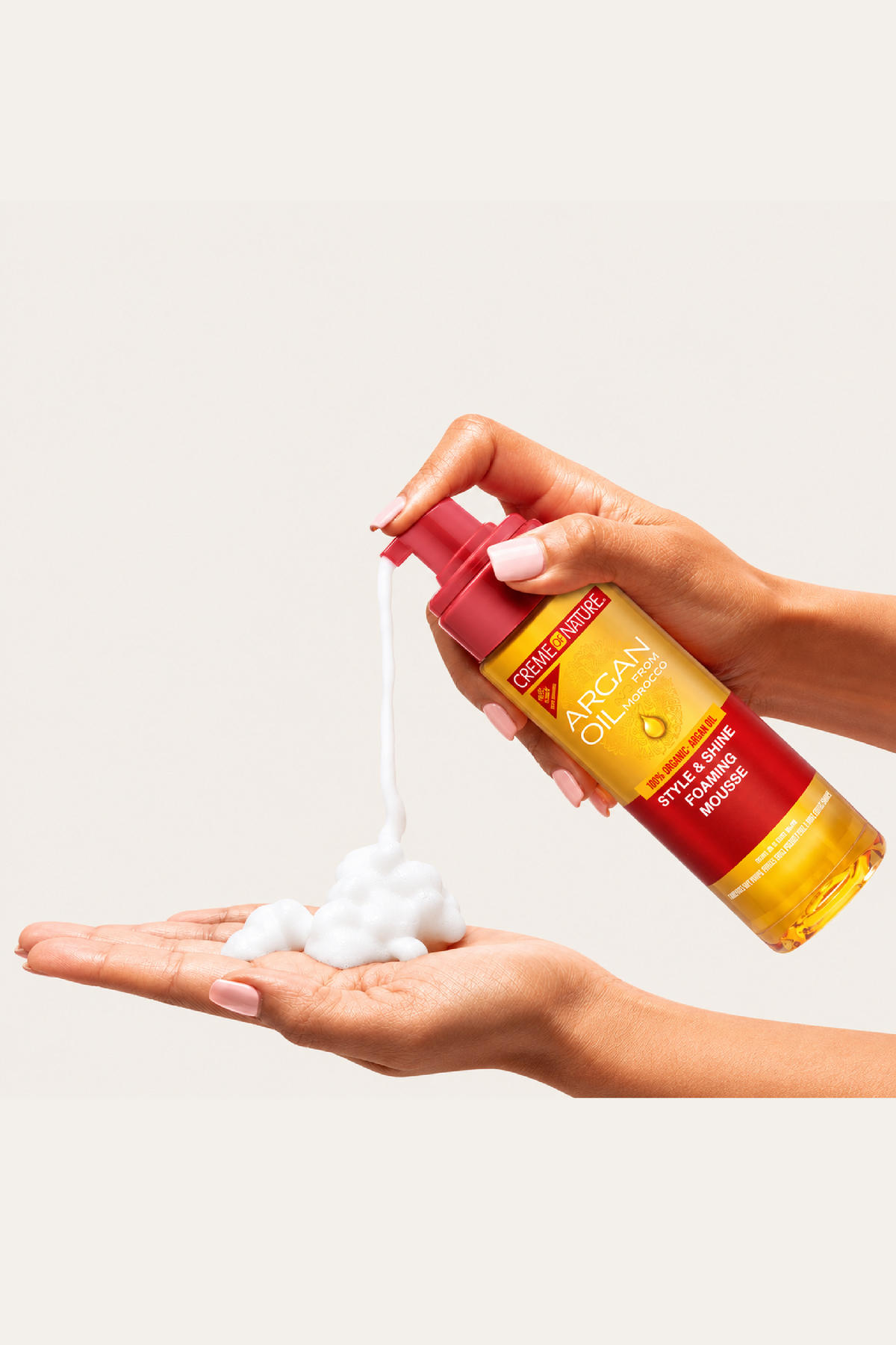 Creme of Nature Argan Oil Style and Shine Foaming Mousse 7 Oz