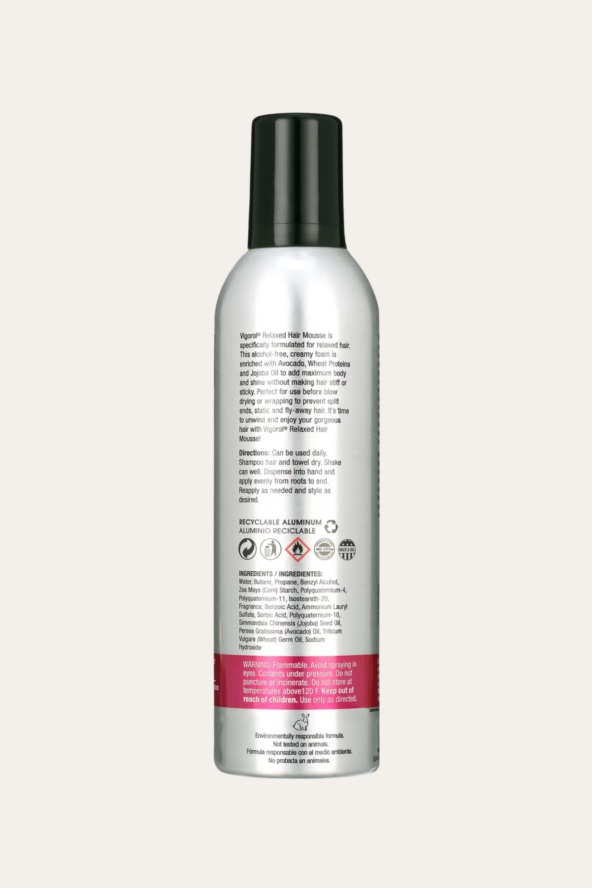 Vigorol Relaxed Hair Mousse 12 Oz