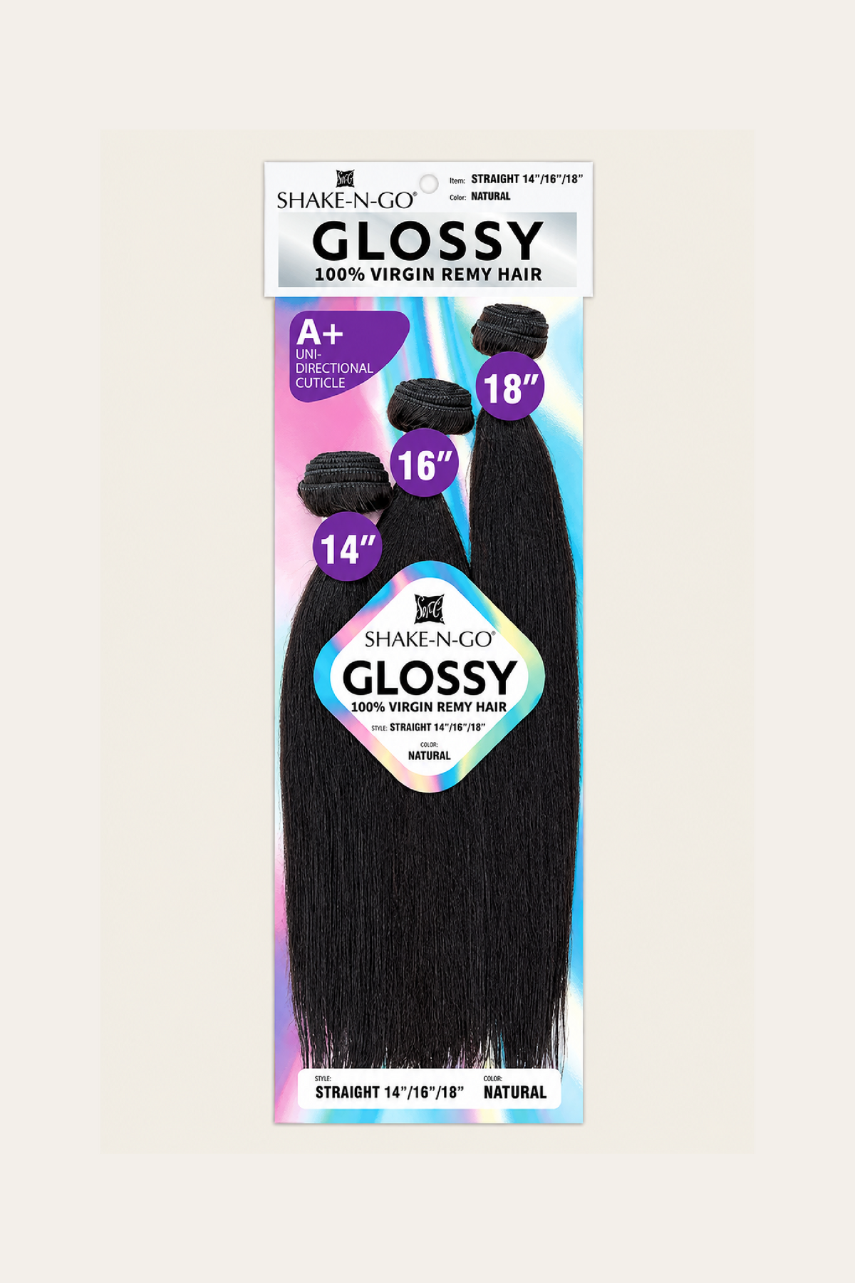 Shake-N-Go Glossy Virgin Remy Hair Multi Pack Straight