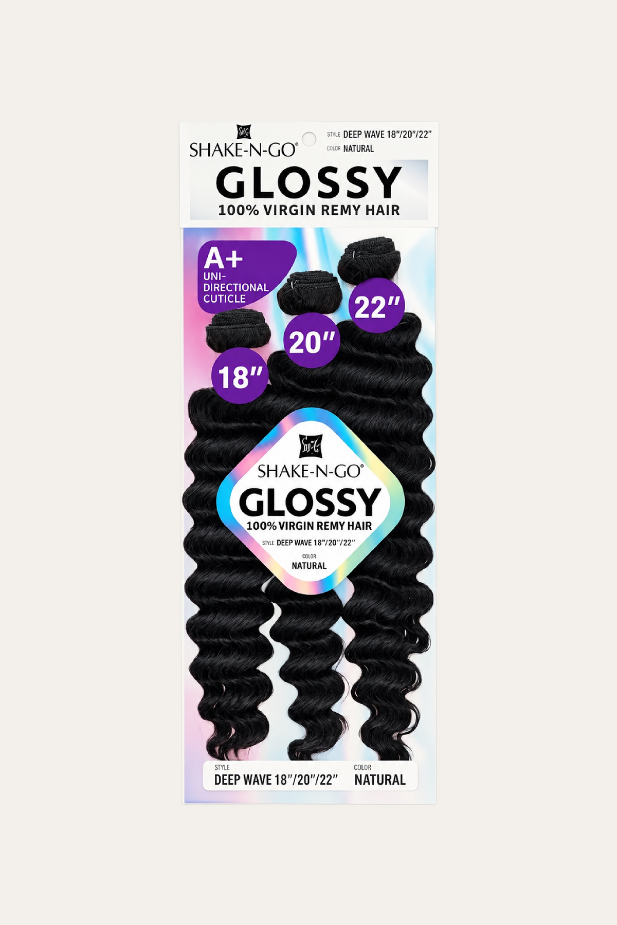 Shake-N-Go Glossy Virgin Remy Multi Pack Deep Wave