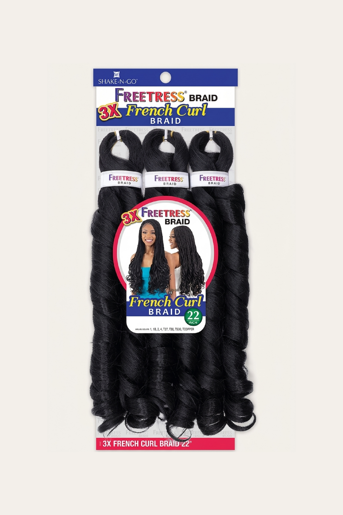 Shake-N-Go Freetress 3X French Curl Braid 22"