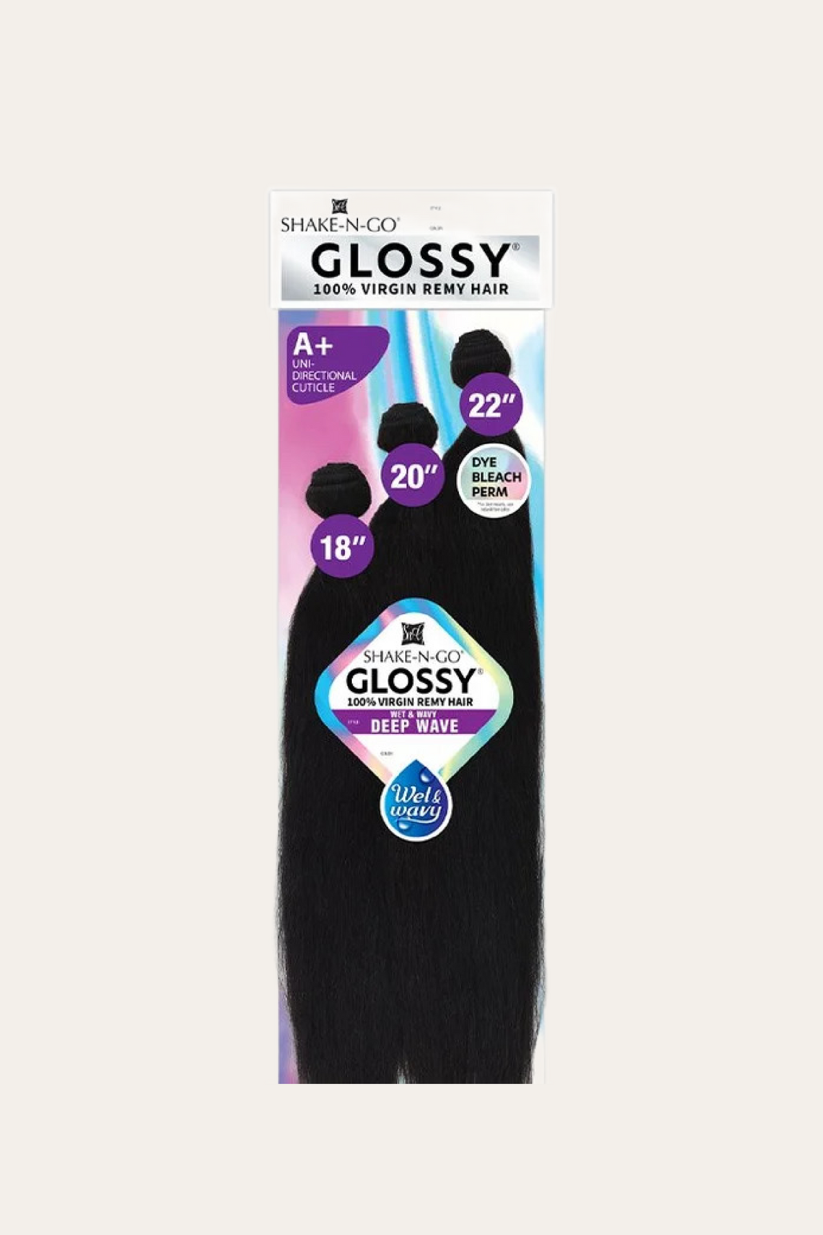 Shake-N-Go Glossy Virgin Remy Multi Pack Wet & Wavy Deep Wave
