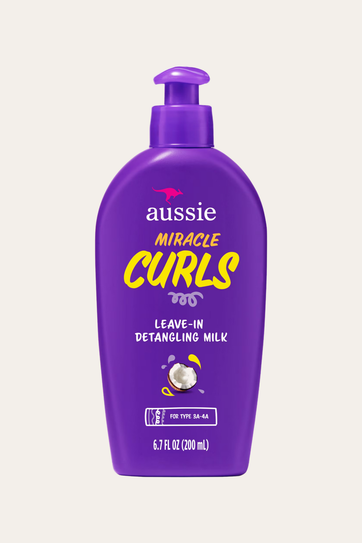 Aussie Miracle Curls Leave-in Detangling Milk 6.7 Oz