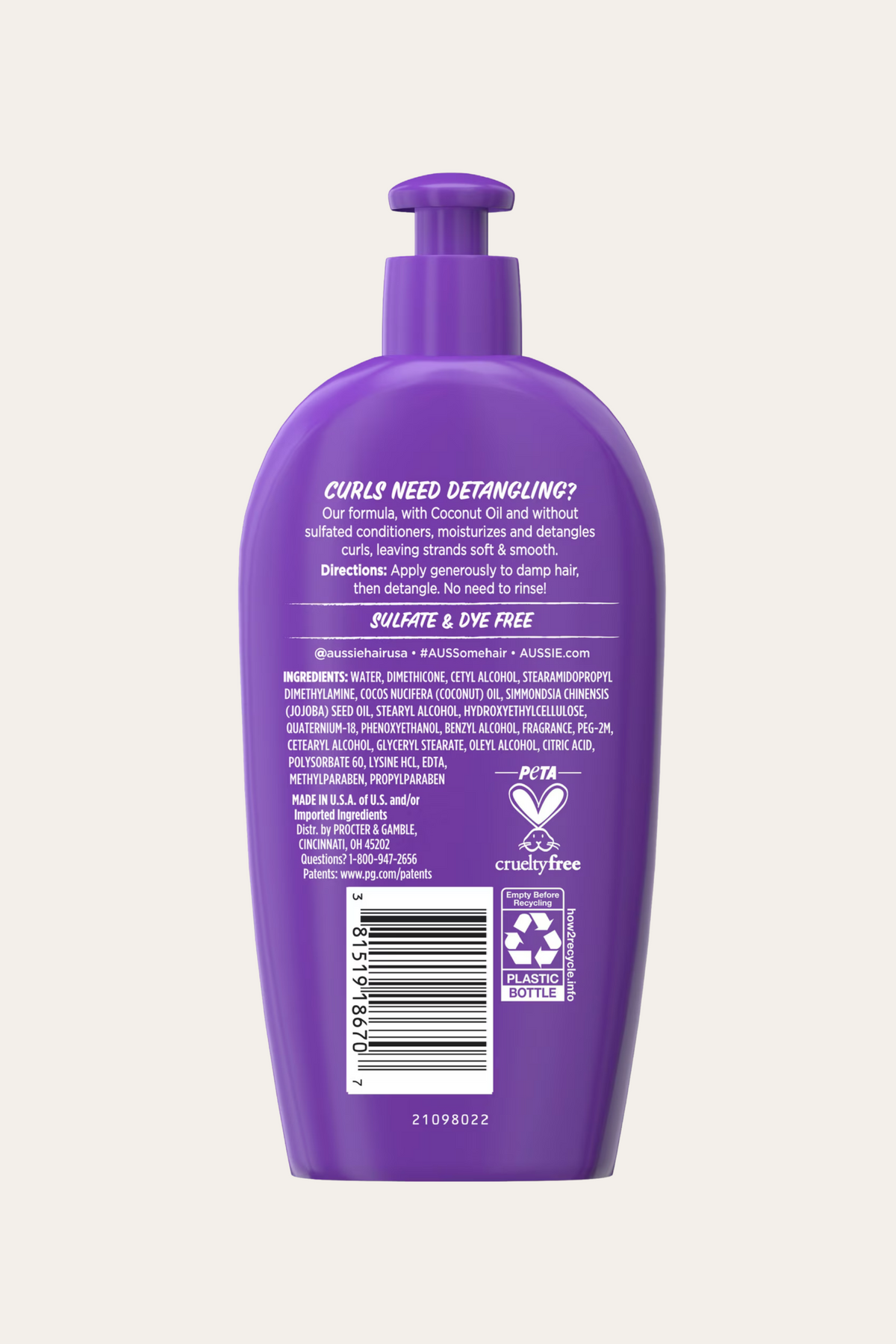 Aussie Miracle Curls Leave-in Detangling Milk 6.7 Oz