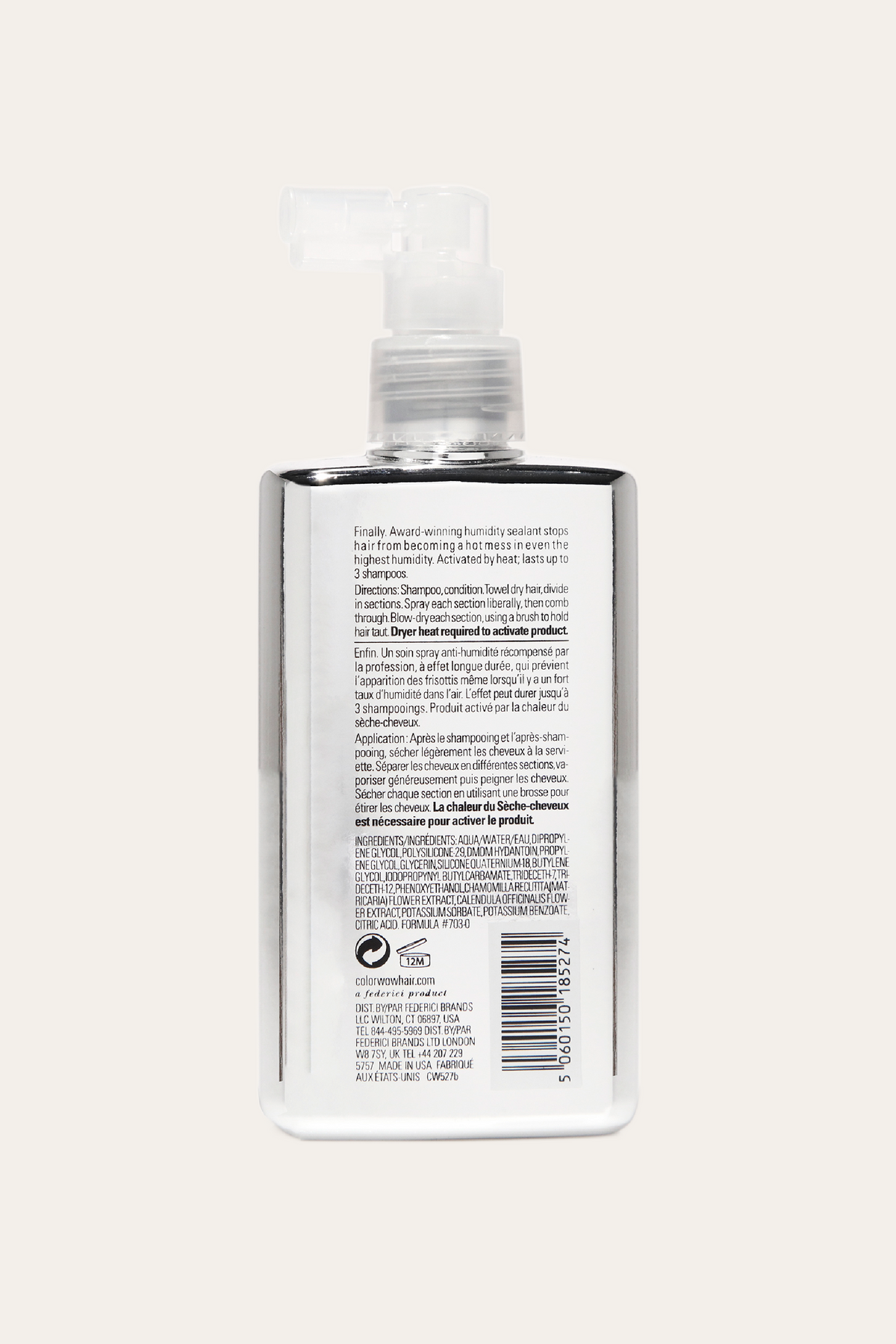 Color Wow Dream Coat – Anti-Humidity Frizz Control Spray for Glass Hair 6.7 Oz