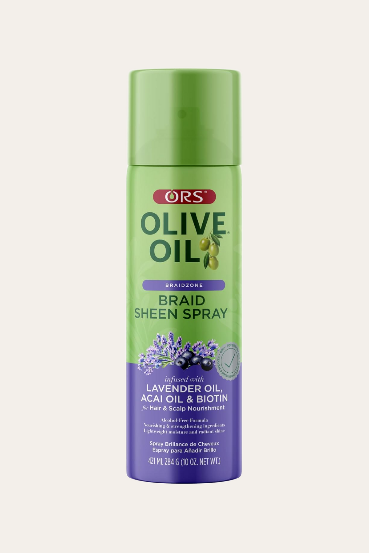 ORS Olive Oil Braidzone Braid Sheen Lavender Spray 10 Oz