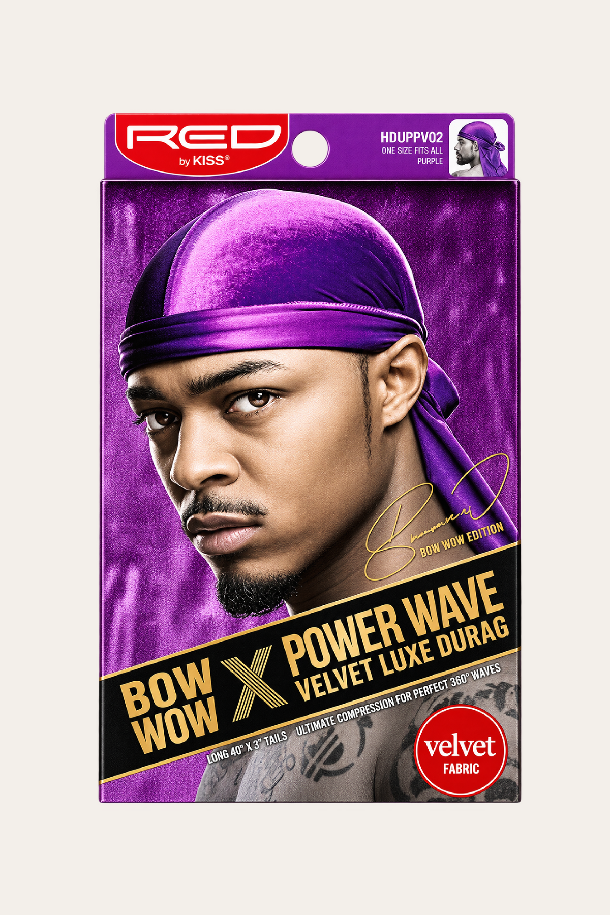 Red by Kiss Bow Wow X Power Wave Velvet Luxe Durags