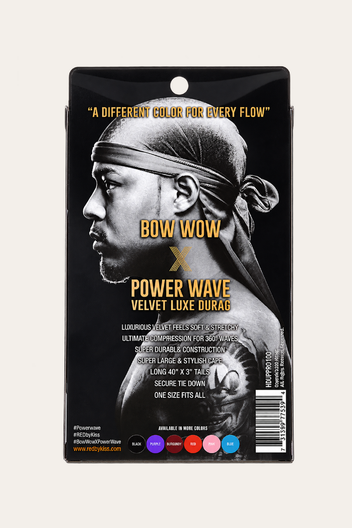 Red by Kiss Bow Wow X Power Wave Velvet Luxe Durags