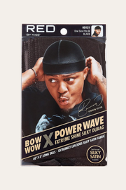 Red By Kiss Bow Wow X Power Wave Extreme Shine Silky Durag - Black