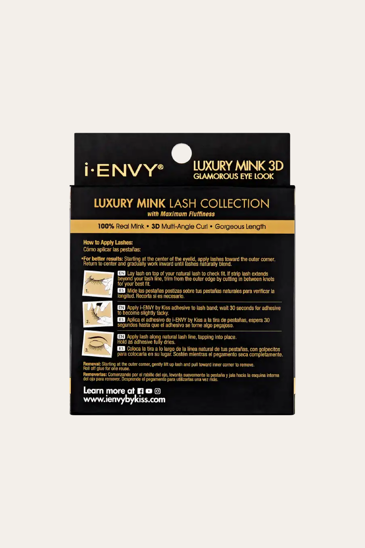 i-ENVY False Lashes Mink 3D Lashes Luxury