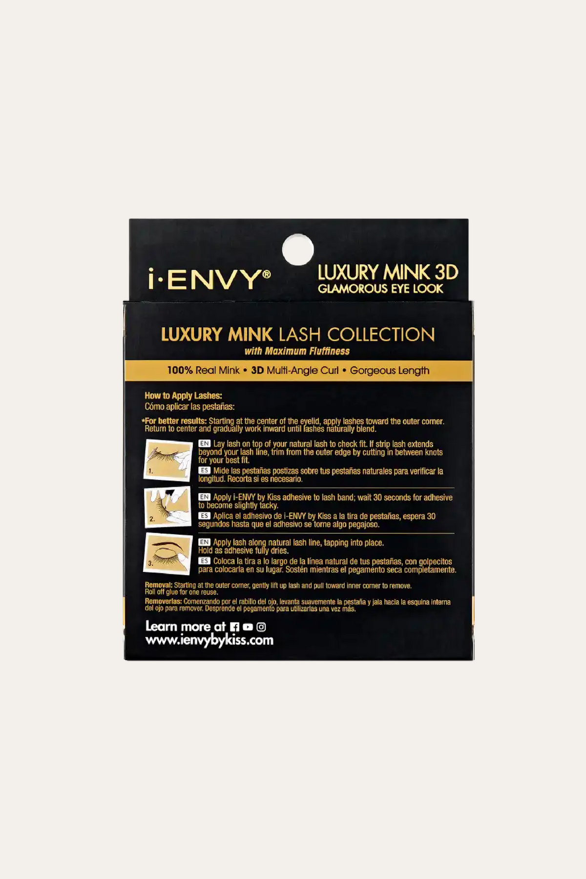 i-ENVY False Lashes Mink 3D Lashes Luxury