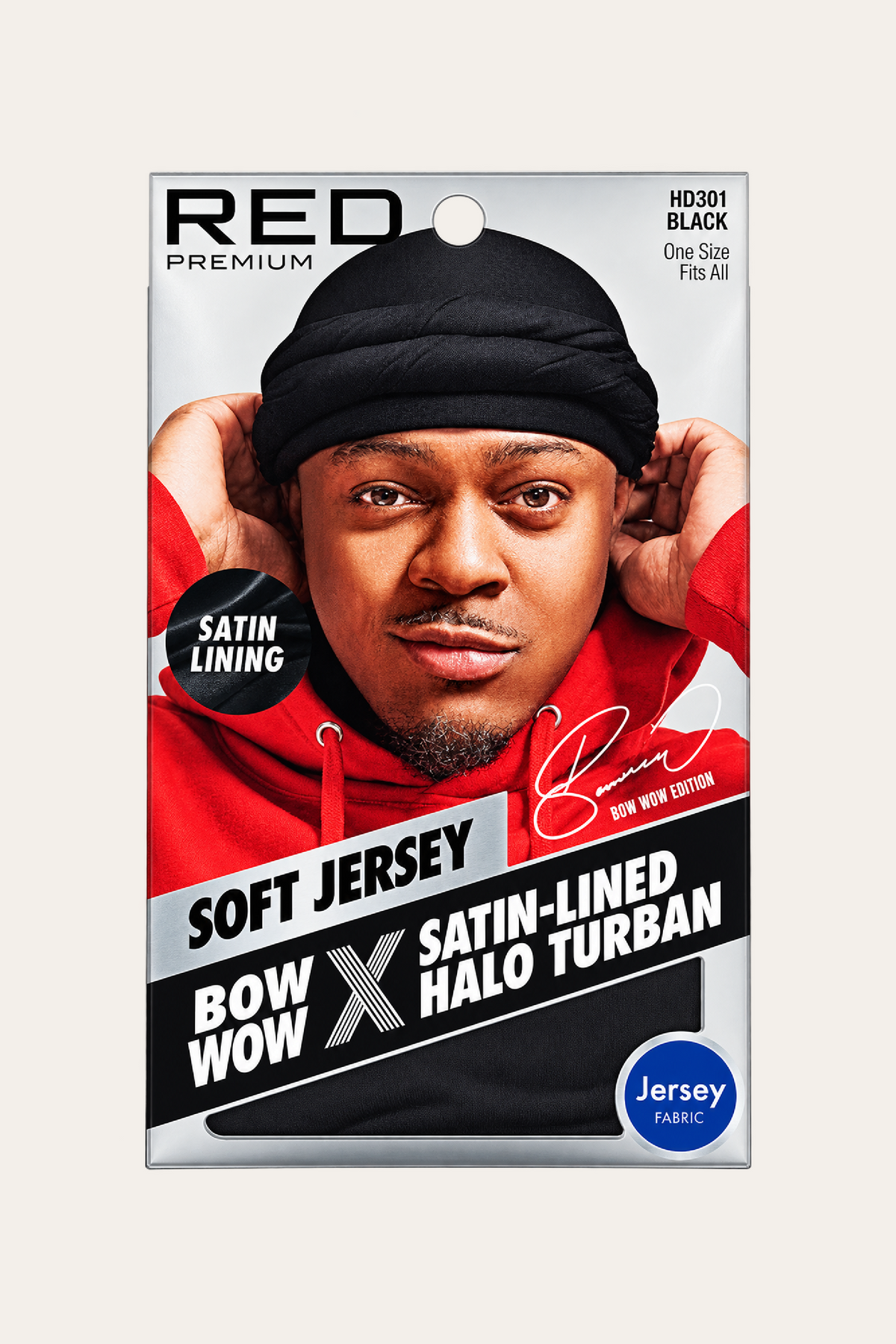 Red by Kiss Bow Wow Premium Satin Mens Turban