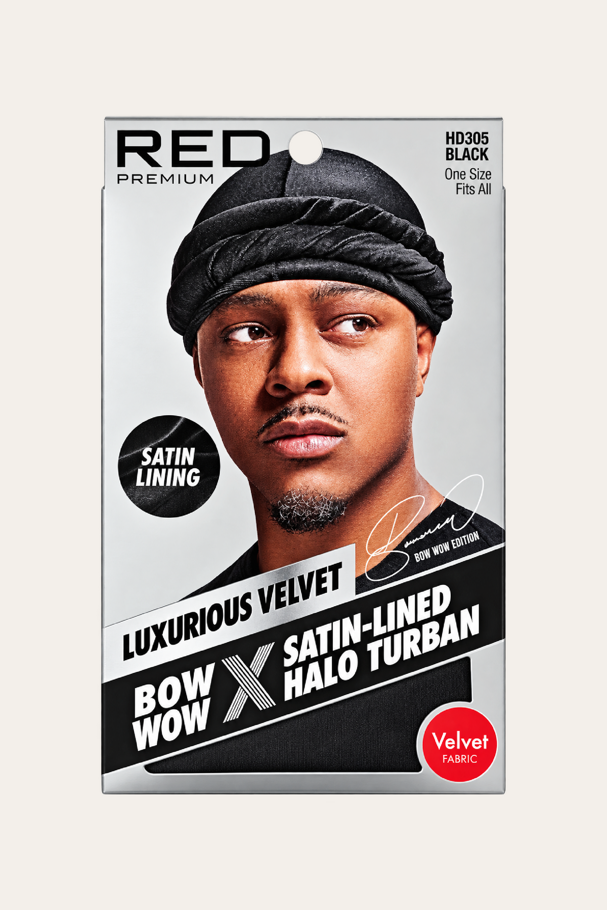 Red by Kiss Bow Wow Premium Satin Mens Turban