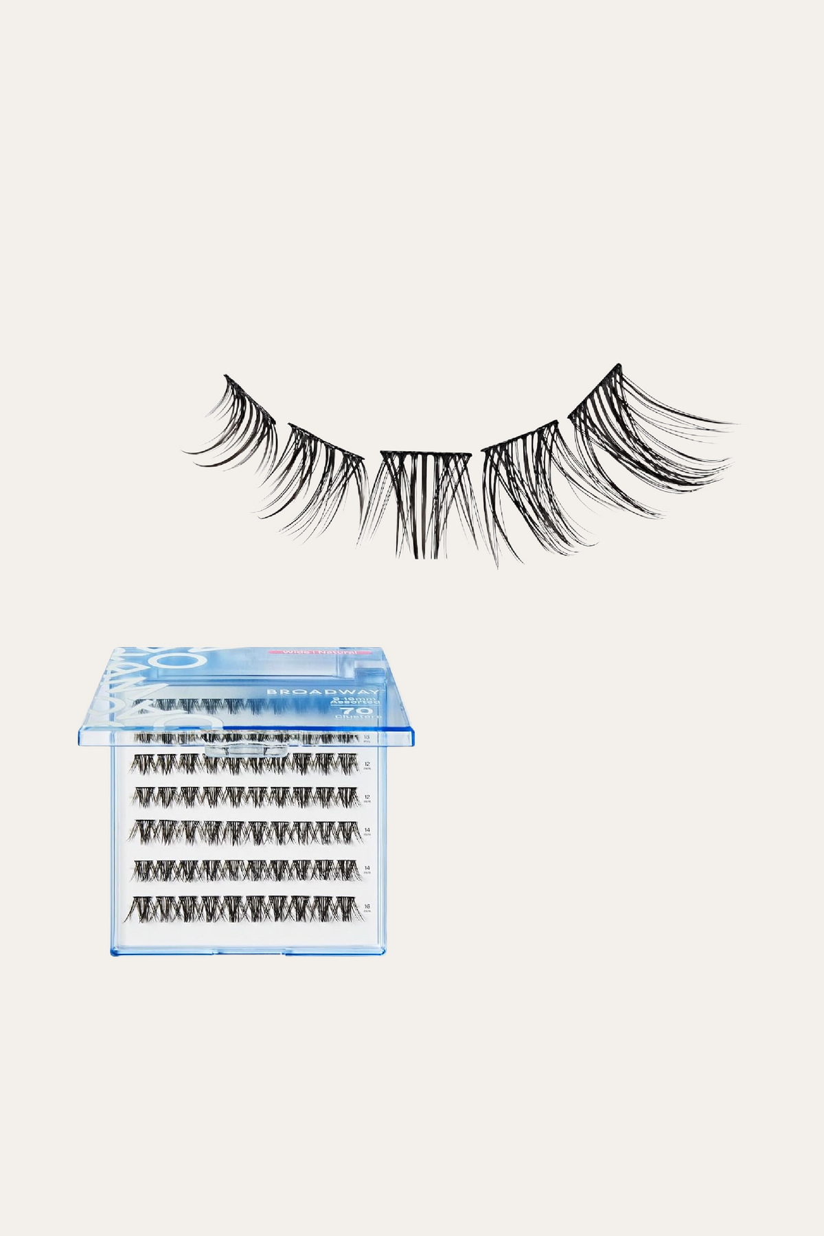 Broadway Lash Clusters, 9-16 mm 77 pcs Assorted Natural Wispy False Eyelashes