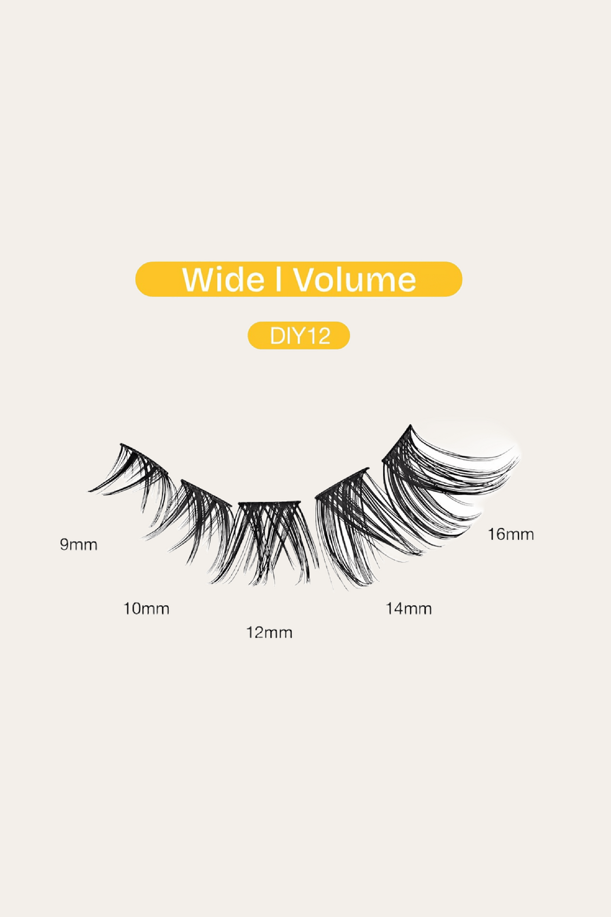 Broadway Lash Clusters 9-16 mm 70 pcs Assorted Volume False Eyelashes