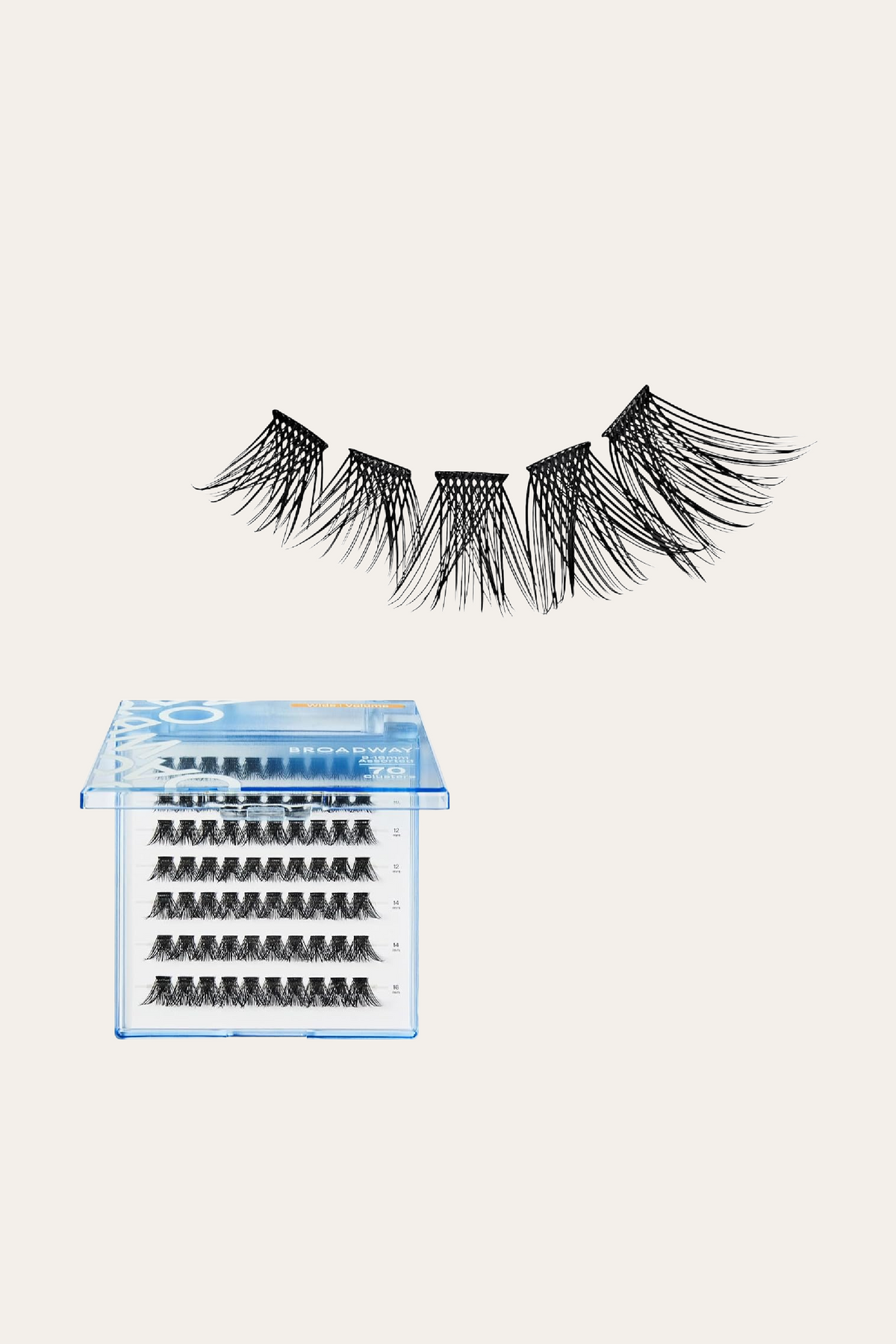 Broadway Lash Clusters 9-16 mm 70 pcs Assorted Volume False Eyelashes