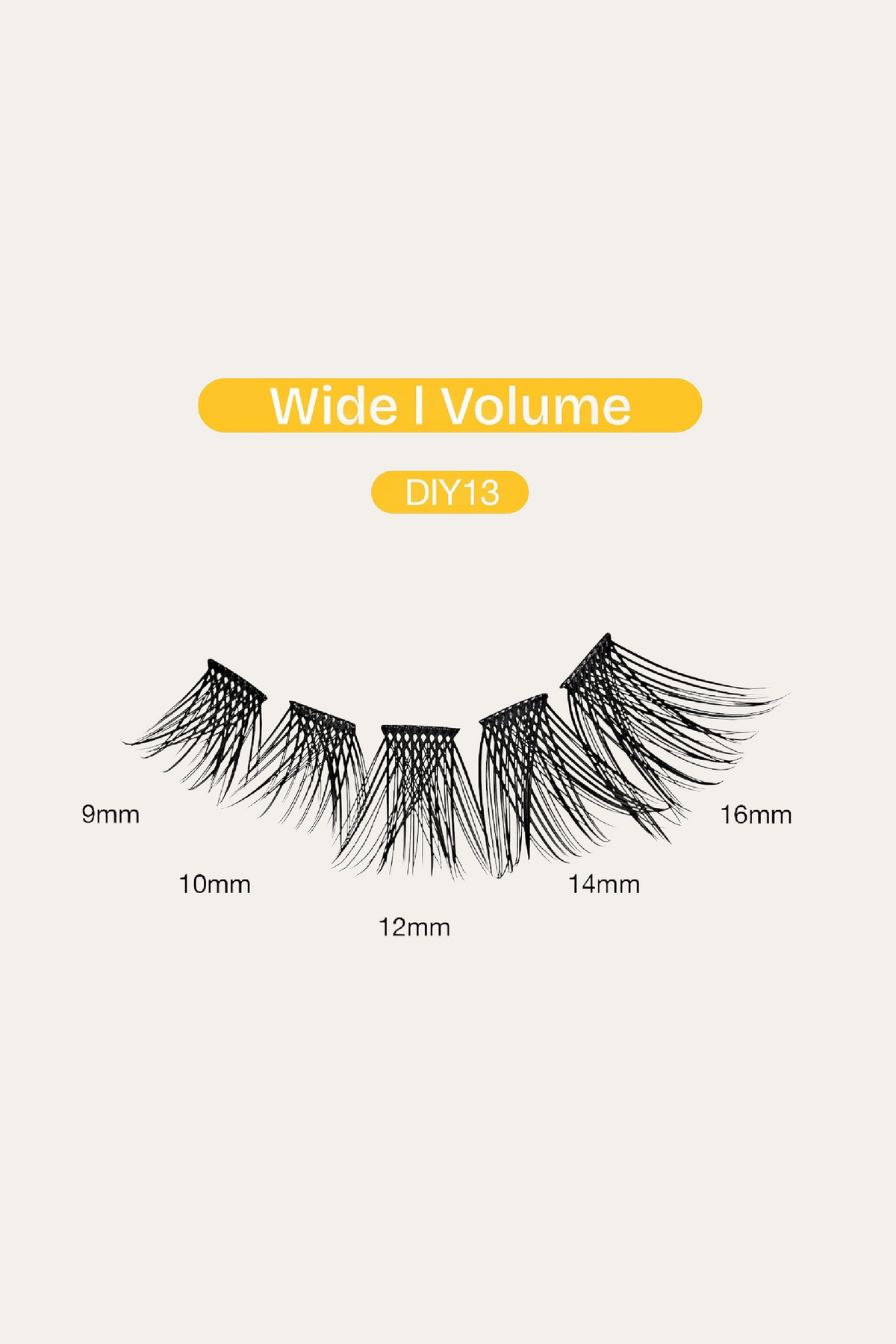 Broadway Lash Clusters 9-16 mm 70 pcs Assorted Volume False Eyelashes