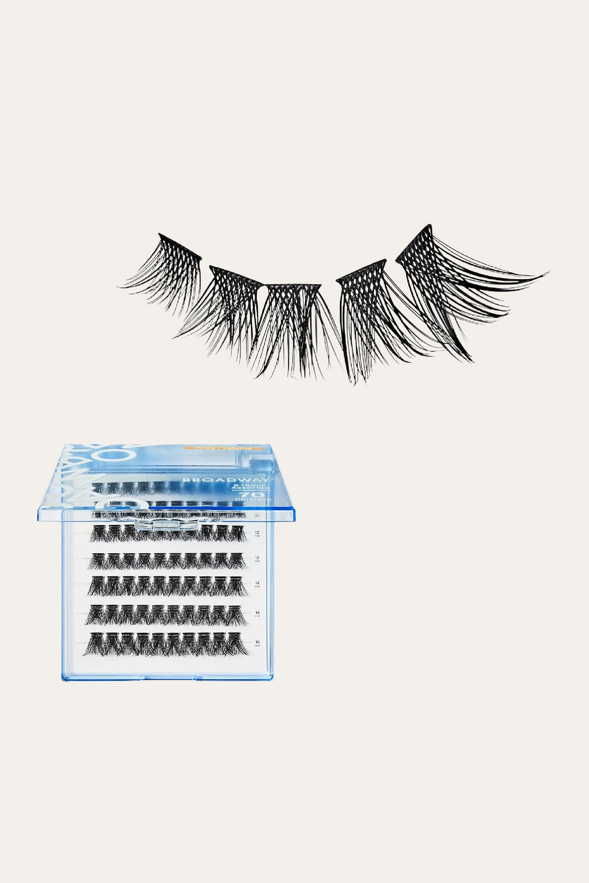 Broadway Lash Clusters 9-16 mm 70 pcs Assorted Volume False Eyelashes