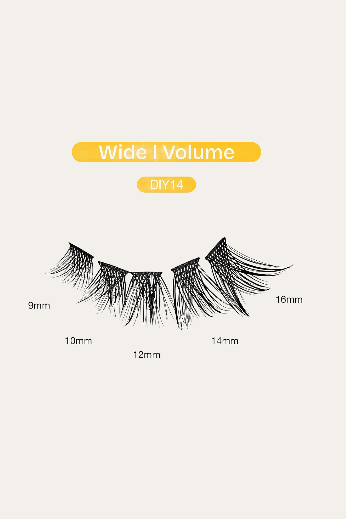 Broadway Lash Clusters 9-16 mm 70 pcs Assorted Volume False Eyelashes