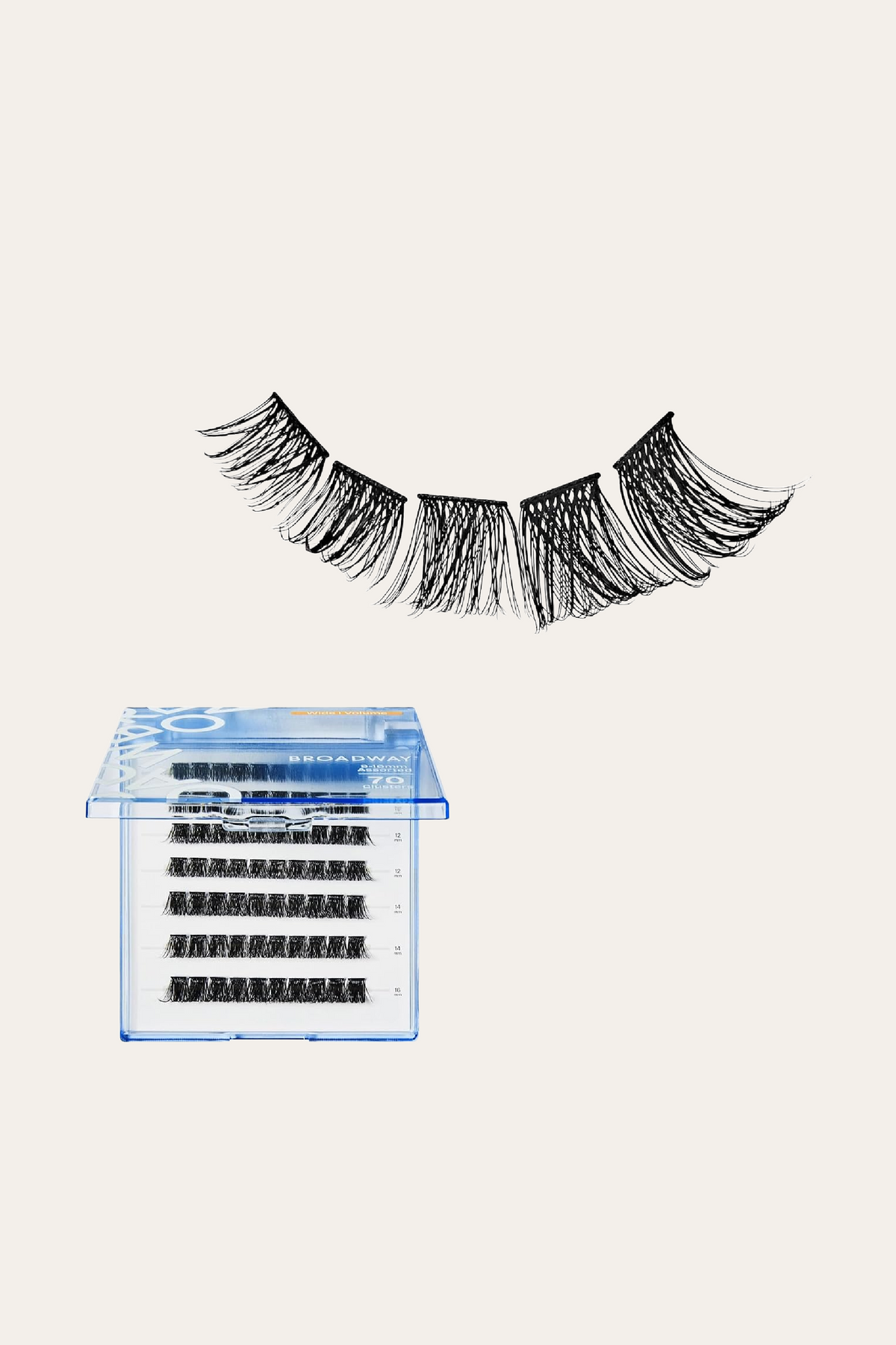 Broadway Lash Clusters 9-16 mm 70 pcs Assorted Volume False Eyelashes