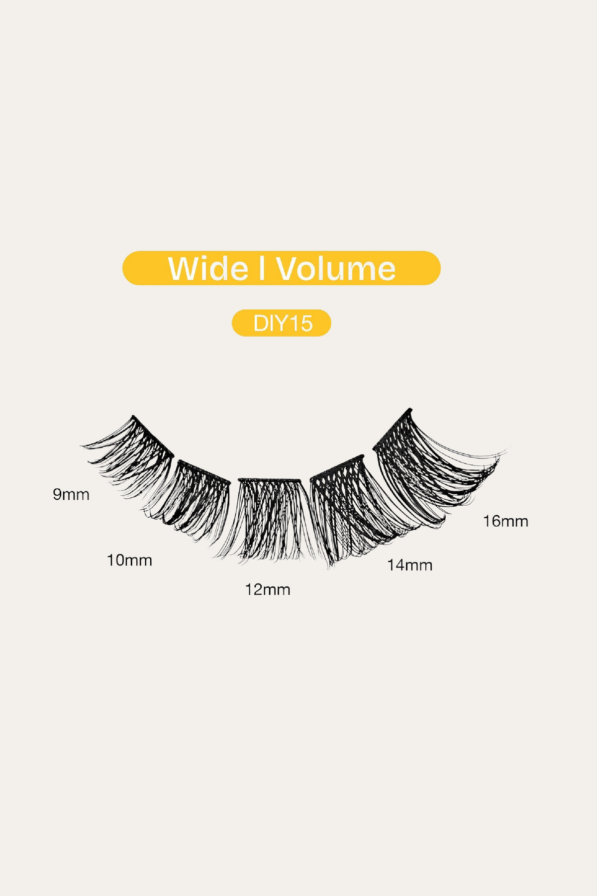 Broadway Lash Clusters 9-16 mm 70 pcs Assorted Volume False Eyelashes