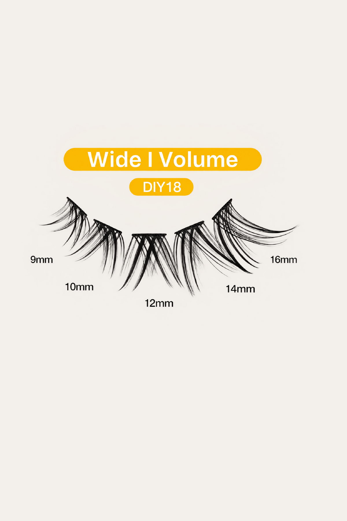 Broadway Lash Clusters 9-16 mm 70 pcs Assorted Volume False Eyelashes