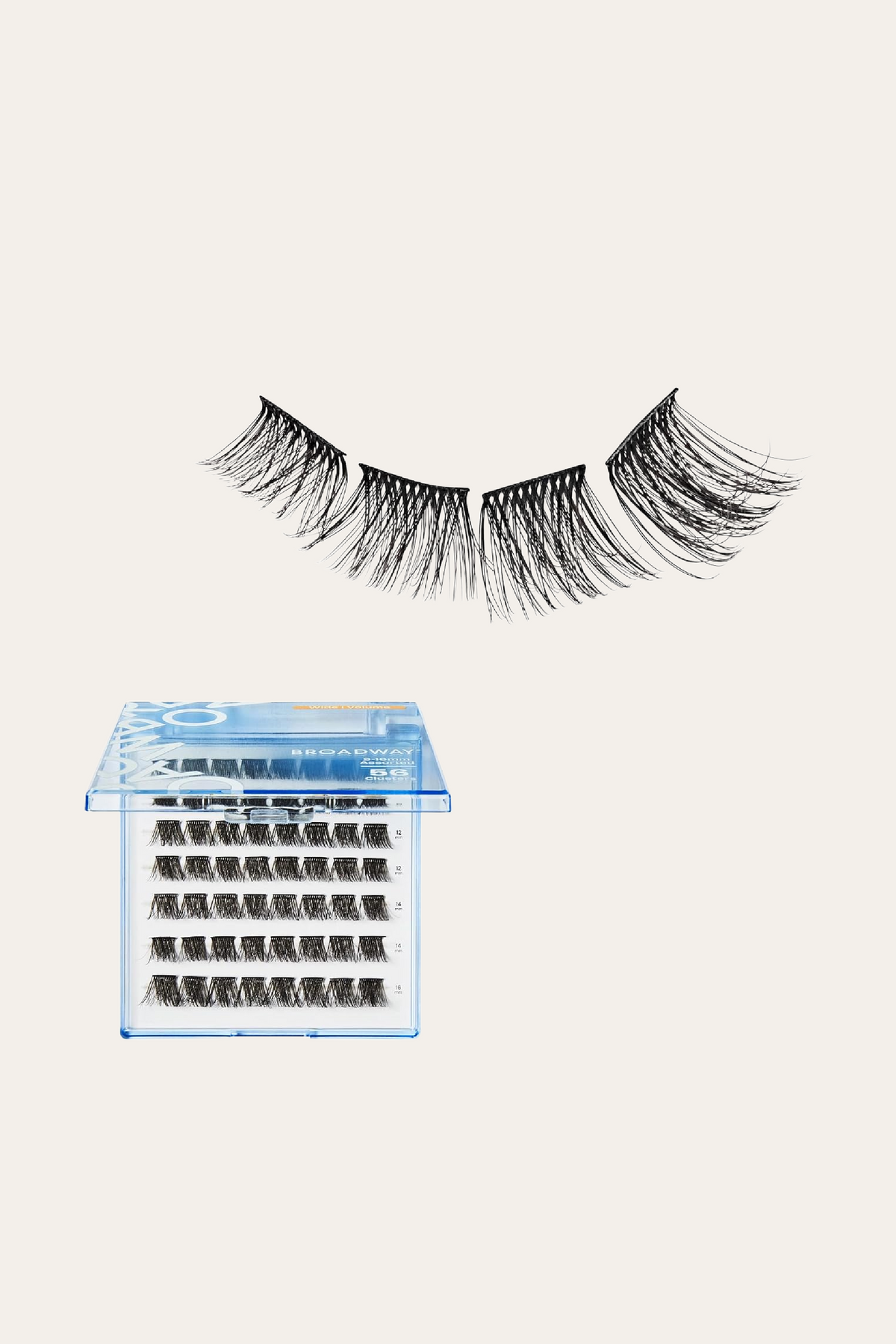 Broadway Lash Clusters 9-16 mm 70 pcs Assorted Volume False Eyelashes