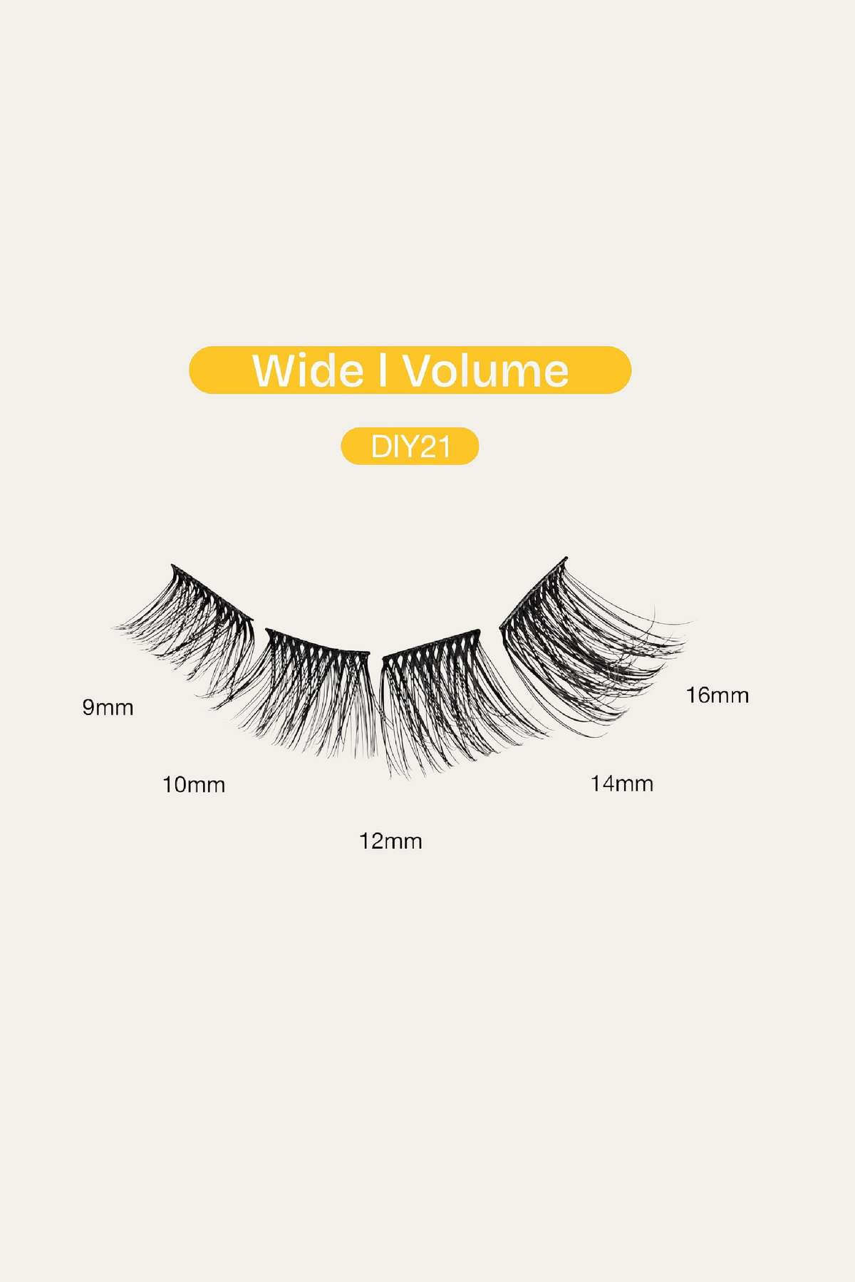 Broadway Lash Clusters 9-16 mm 70 pcs Assorted Volume False Eyelashes