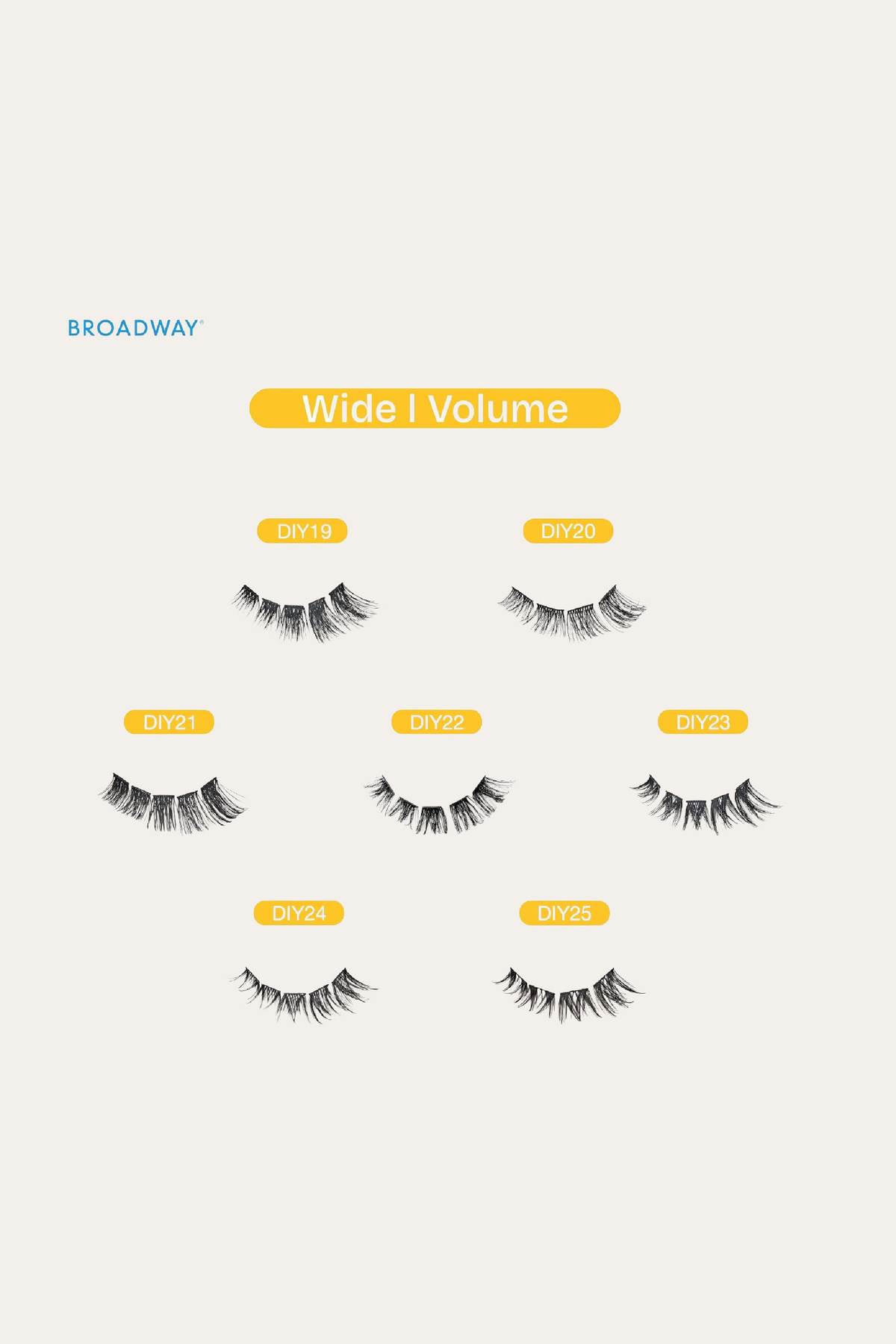 Broadway Lash Clusters 9-16 mm 70 pcs Assorted Volume False Eyelashes