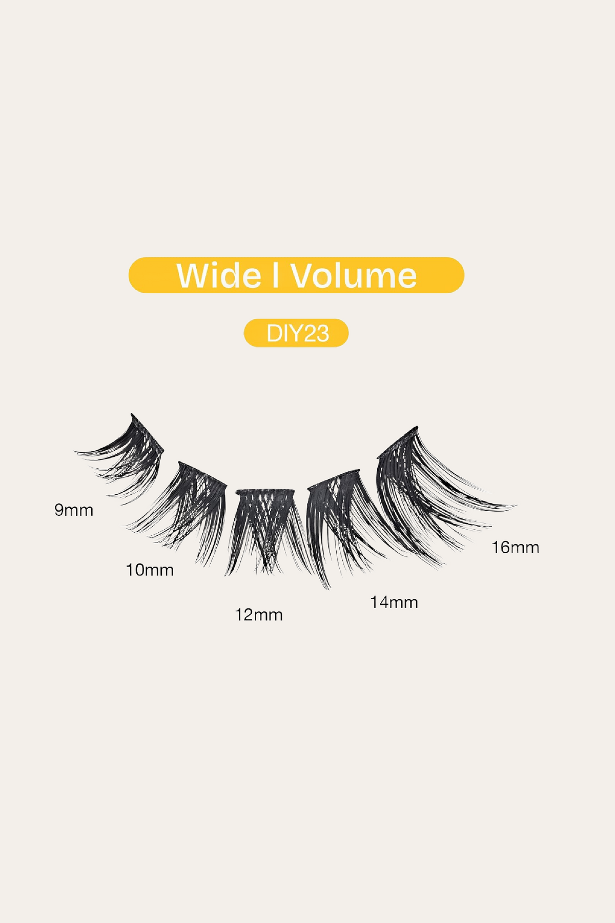 Broadway Lash Clusters 9-16 mm 70 pcs Assorted Volume False Eyelashes