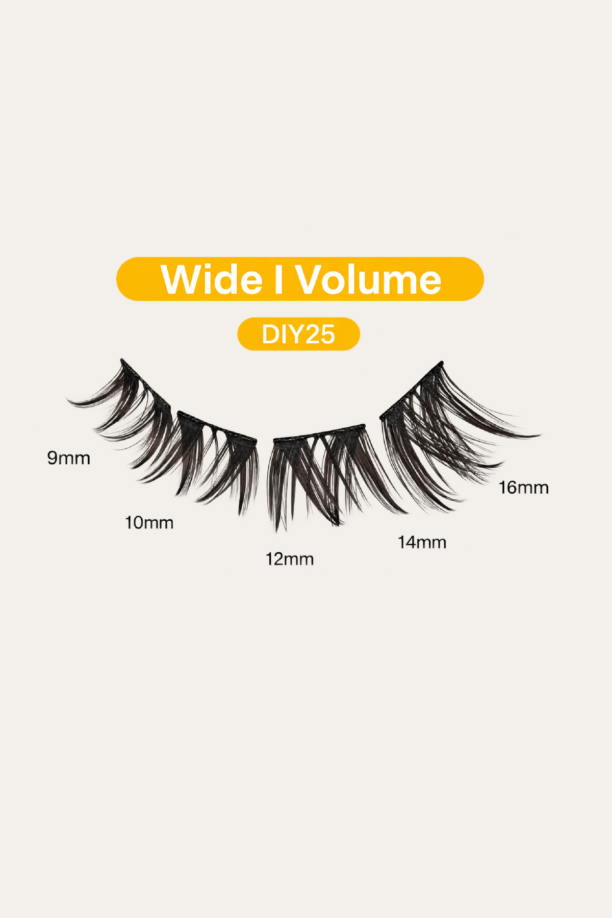 Broadway Lash Clusters 9-16 mm 70 pcs Assorted Volume False Eyelashes