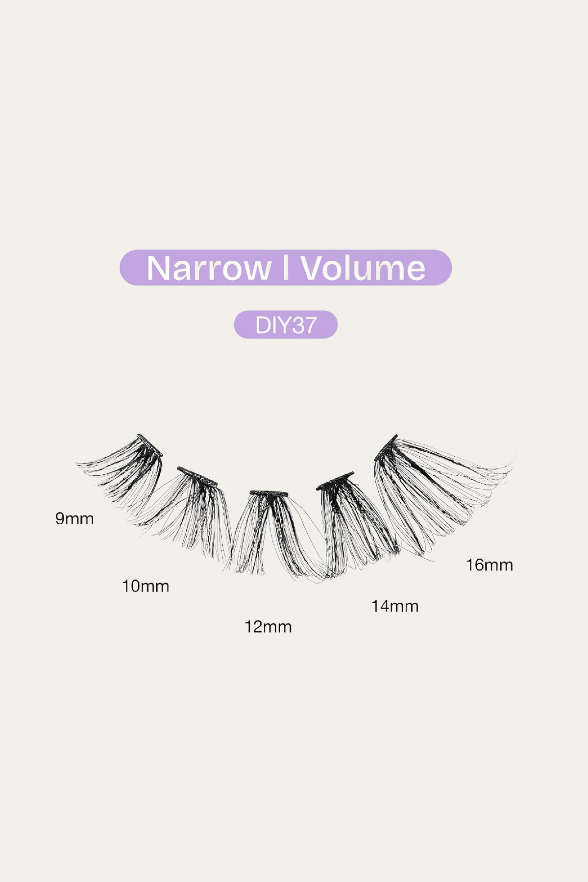 Broadway Lash Clusters 9-16 mm 70 pcs Assorted Volume False Eyelashes