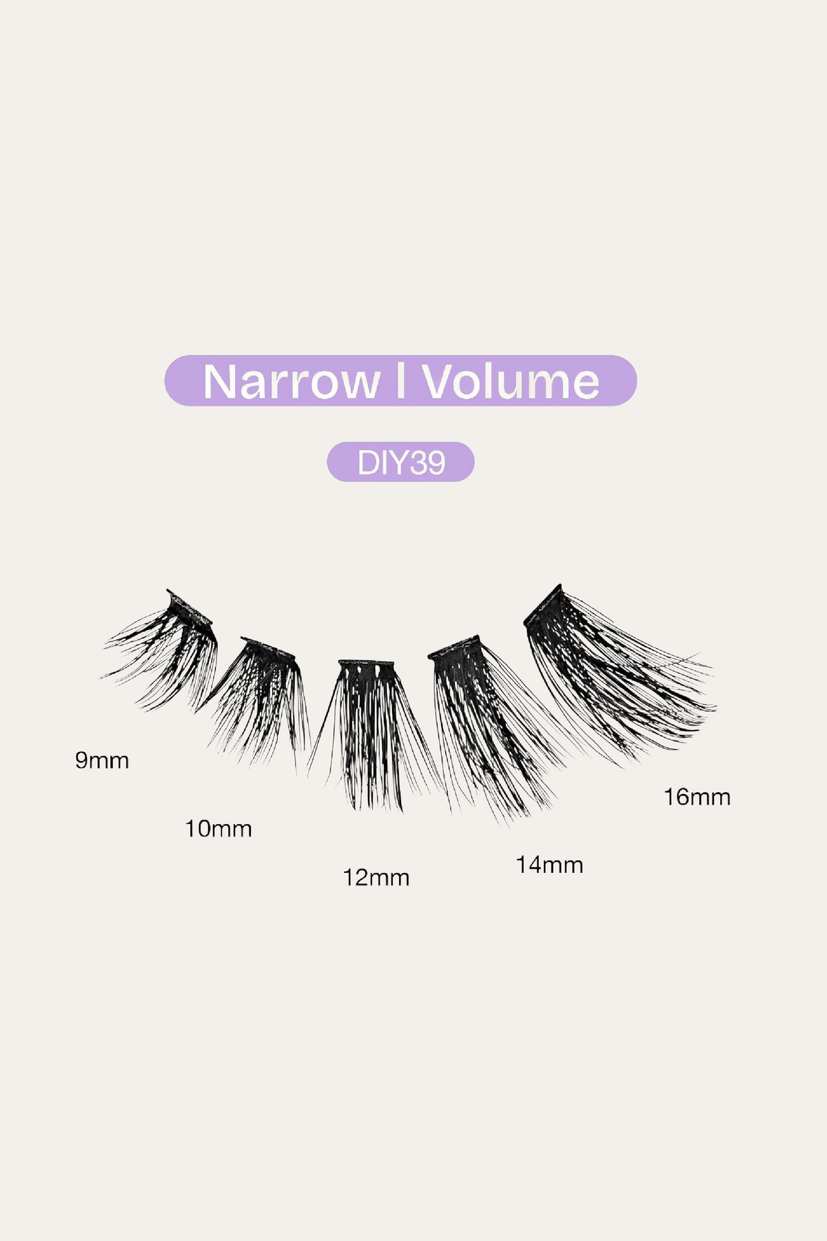 Broadway Lash Clusters 9-16 mm 70 pcs Assorted Volume False Eyelashes